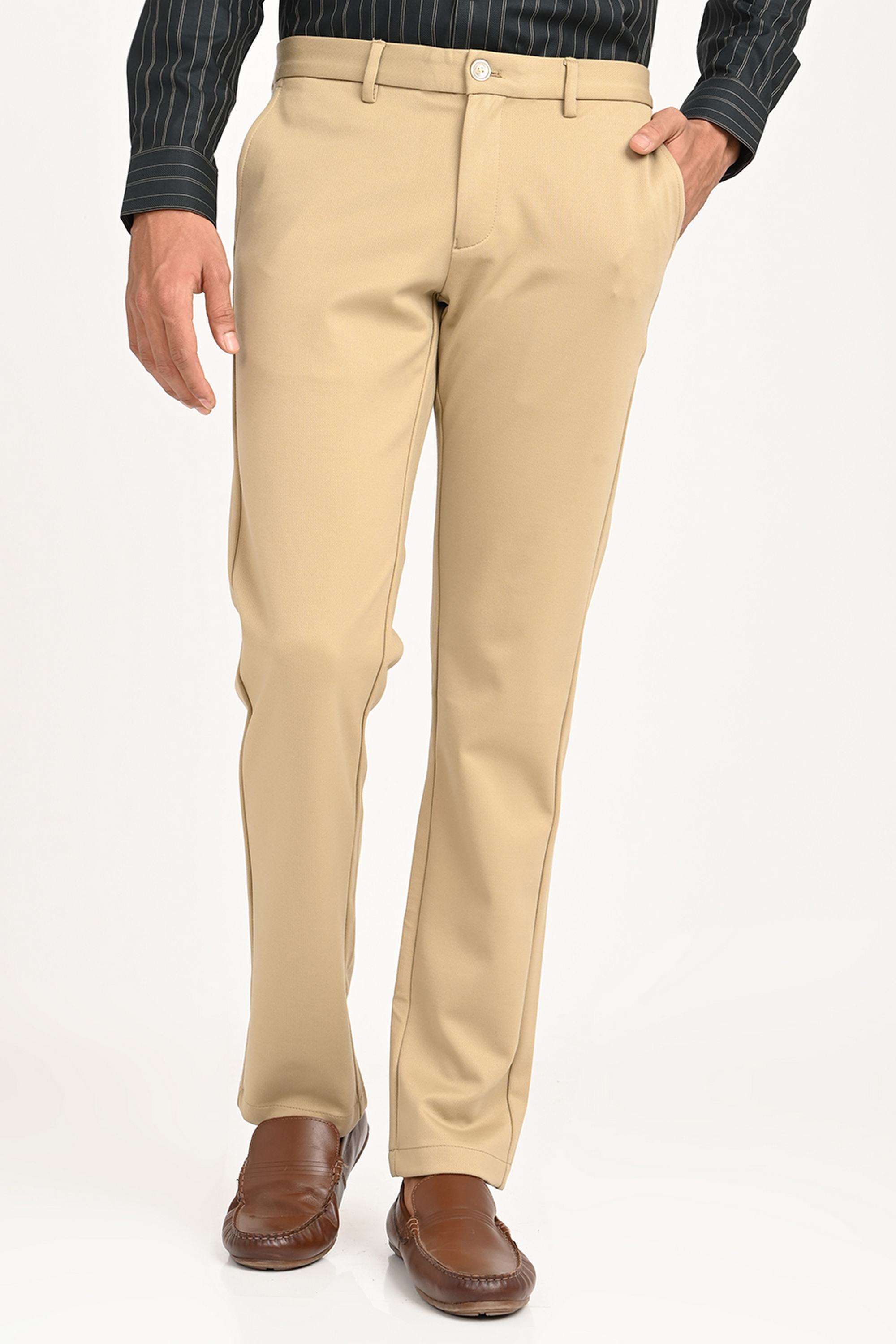 Solid-Polyester-Blend-Regular-Fit-Men-s-Casual-Trousers