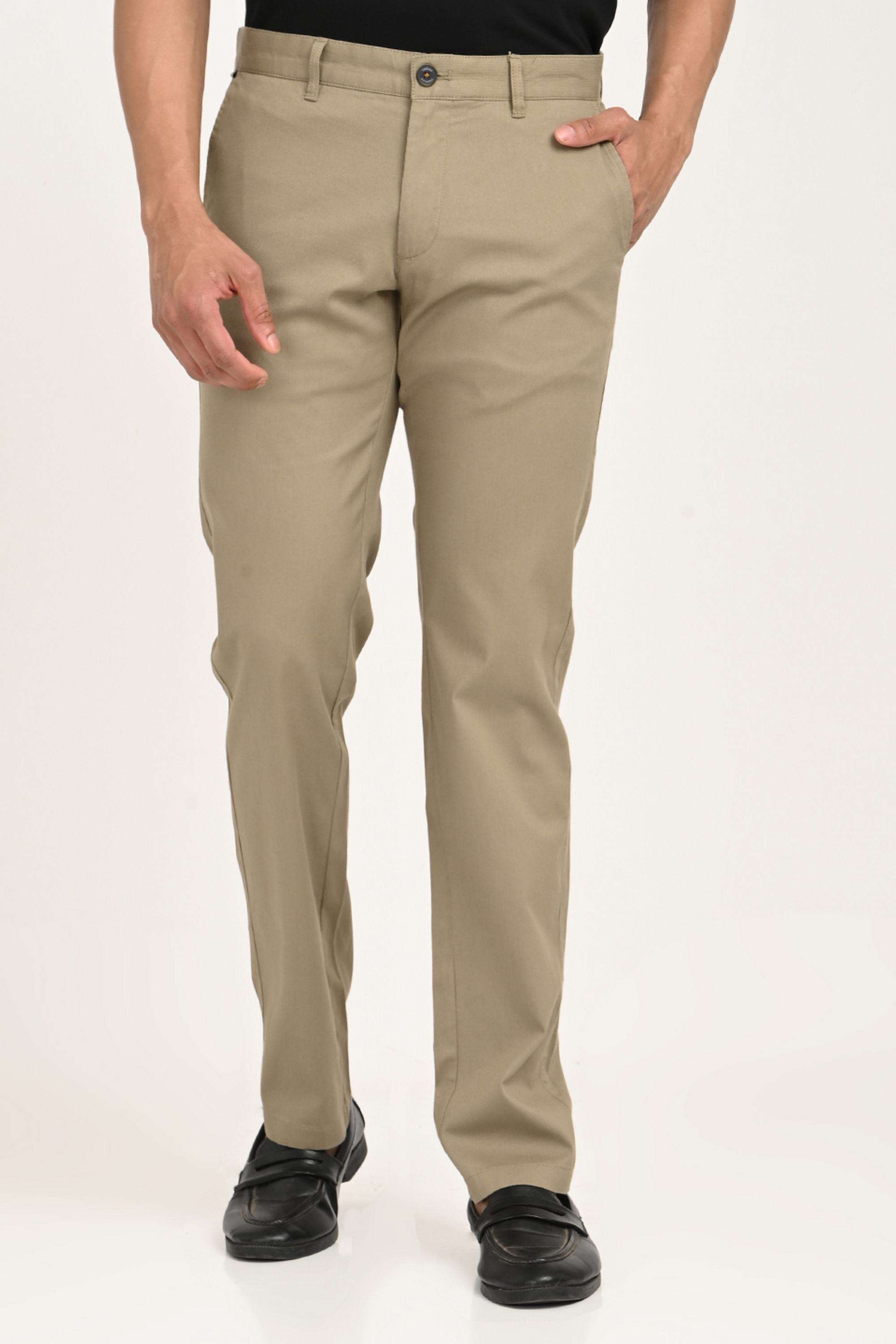 Solid-Cotton-Regular-Fit-Men-s-Casual-Trousers