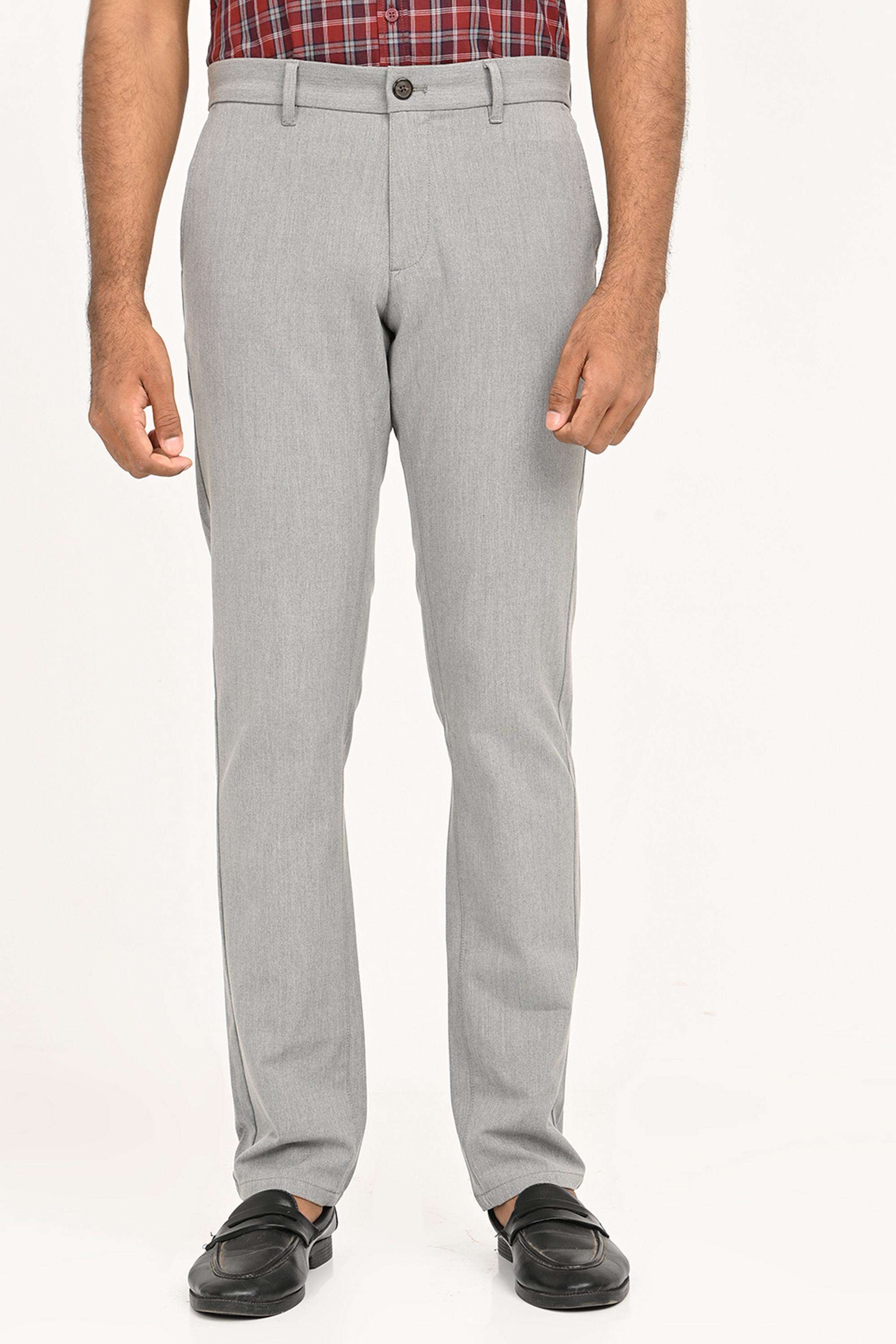 Solid-Polyester-Blend-Regular-Fit-Men-s-Casual-Trousers