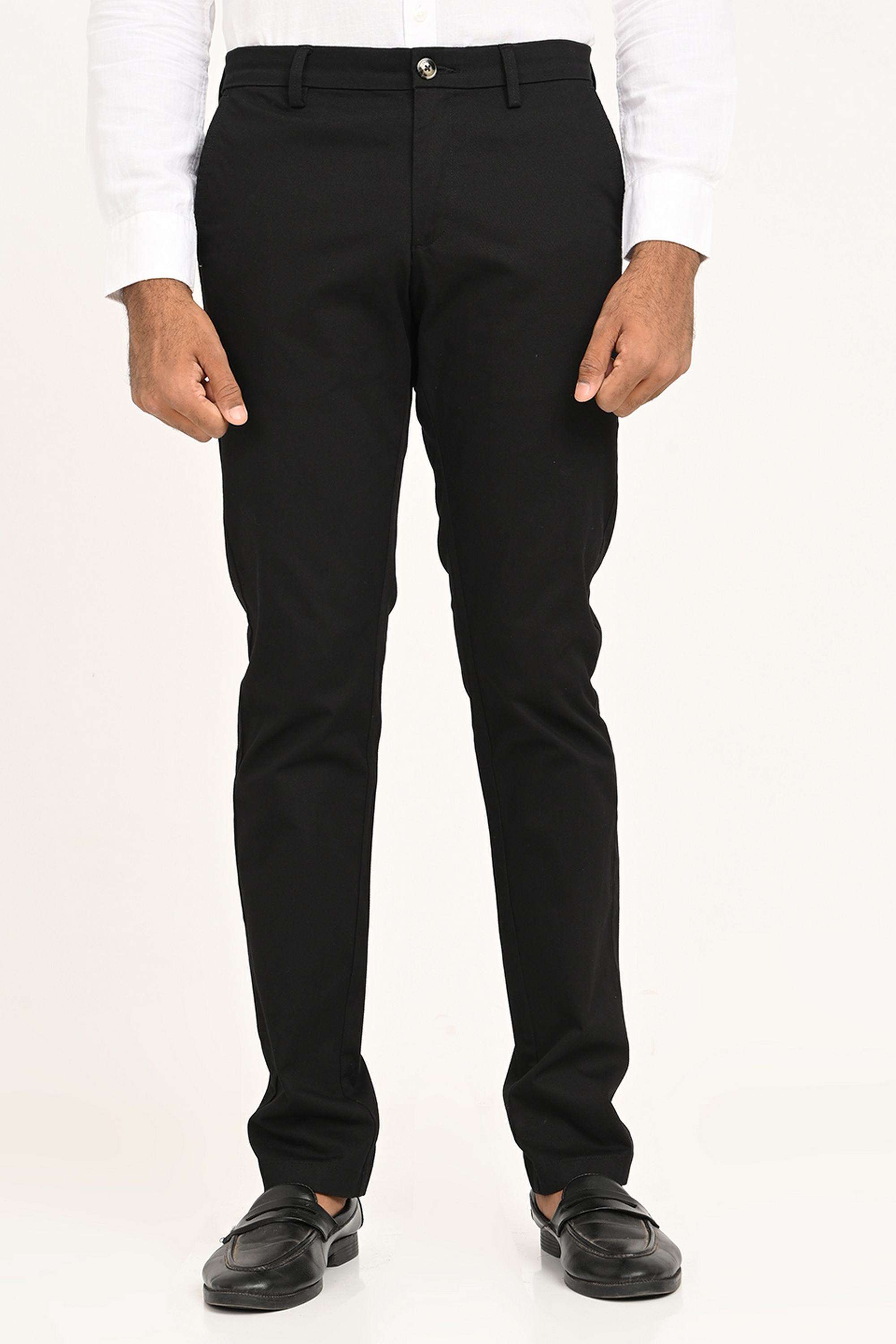 Solid-Cotton-Regular-Fit-Men-s-Casual-Trousers