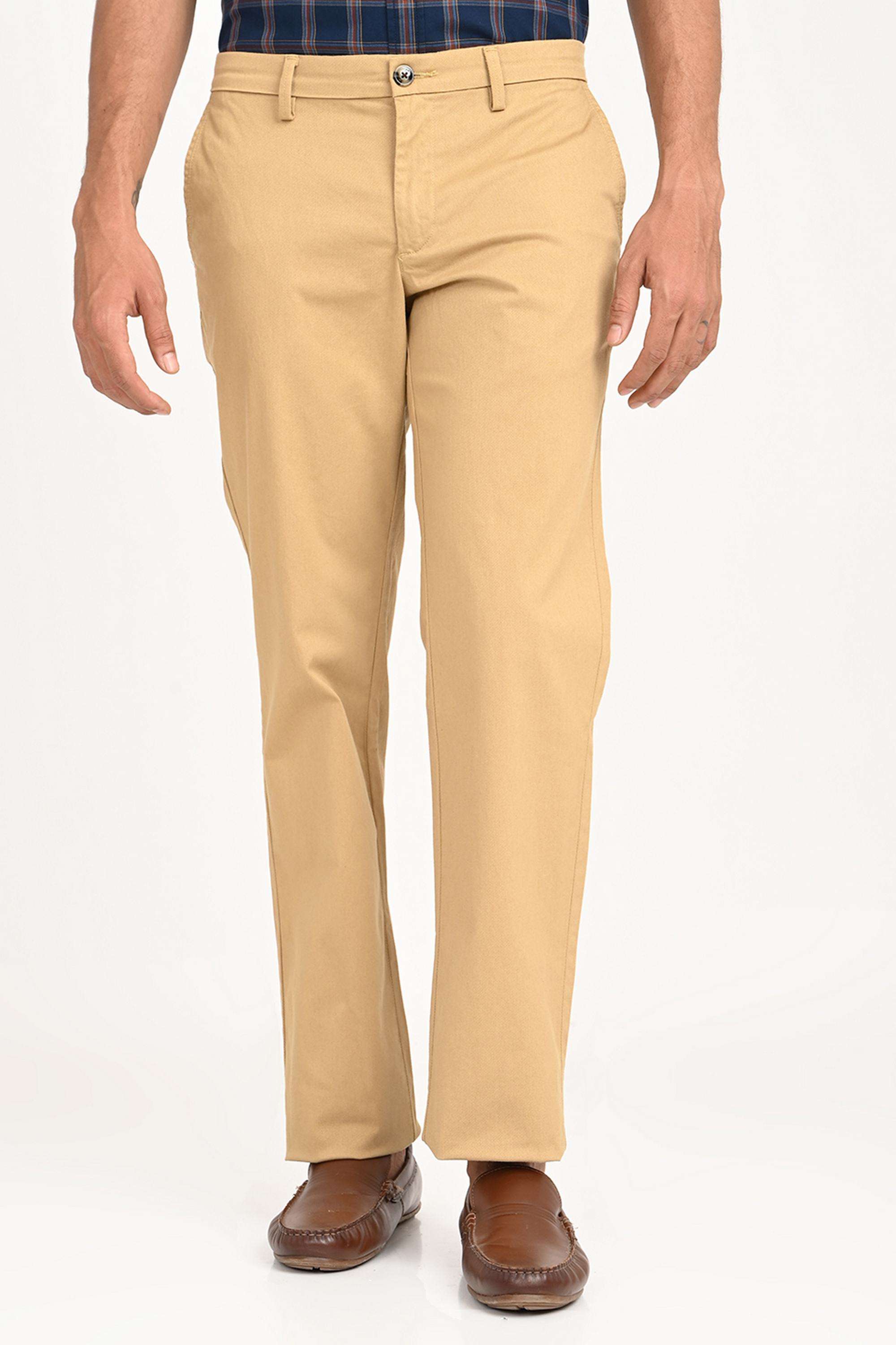 Solid-Cotton-Straight-Fit-Men-s-Casual-Trousers
