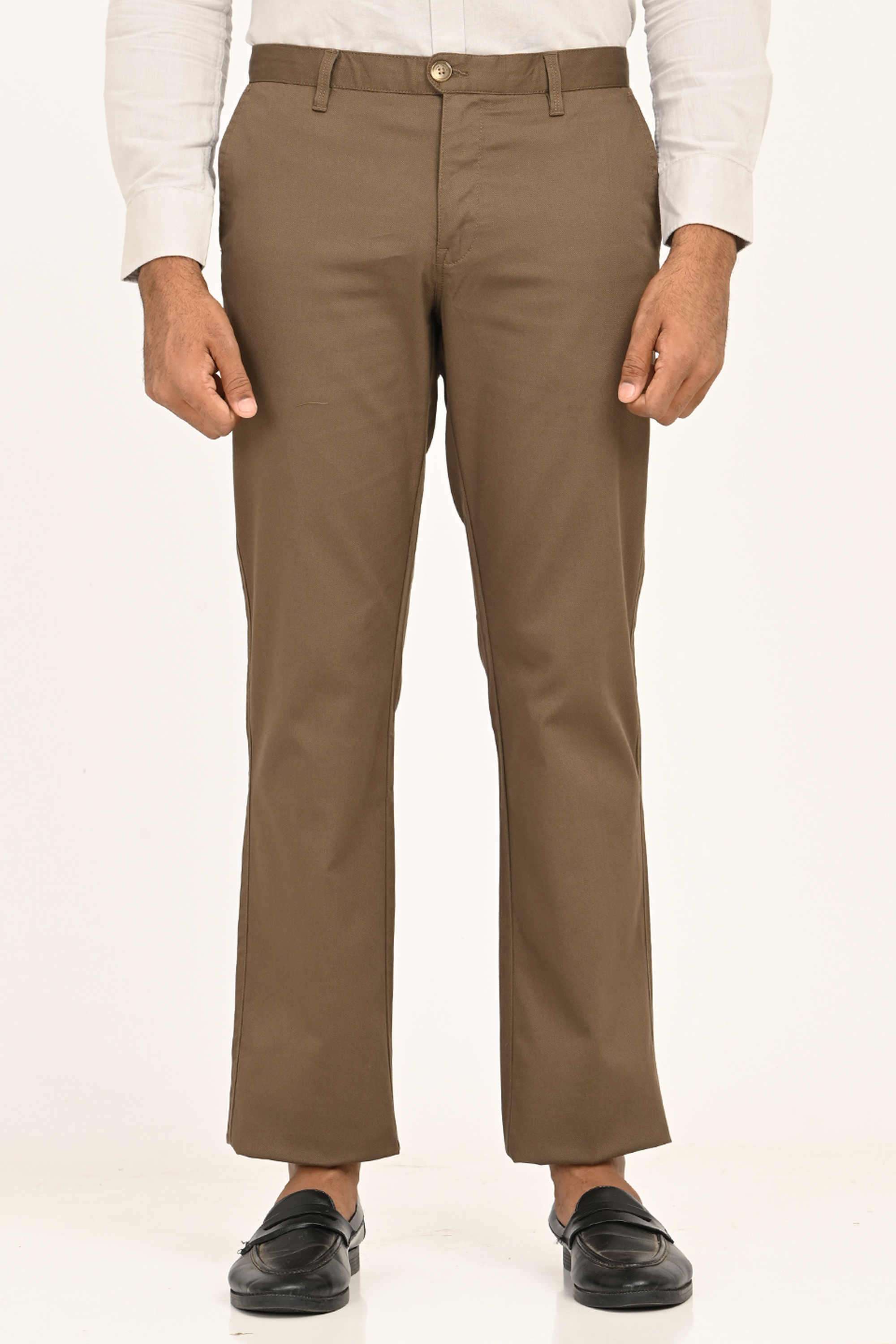 Solid-Cotton-Straight-Fit-Men-s-Casual-Trousers
