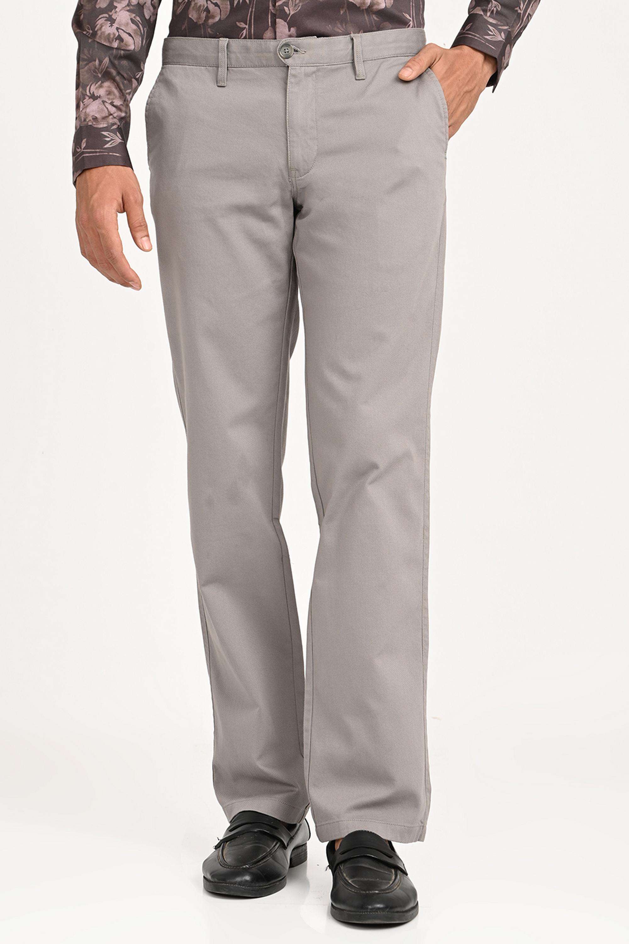 Solid-Cotton-Straight-Fit-Men-s-Casual-Trousers