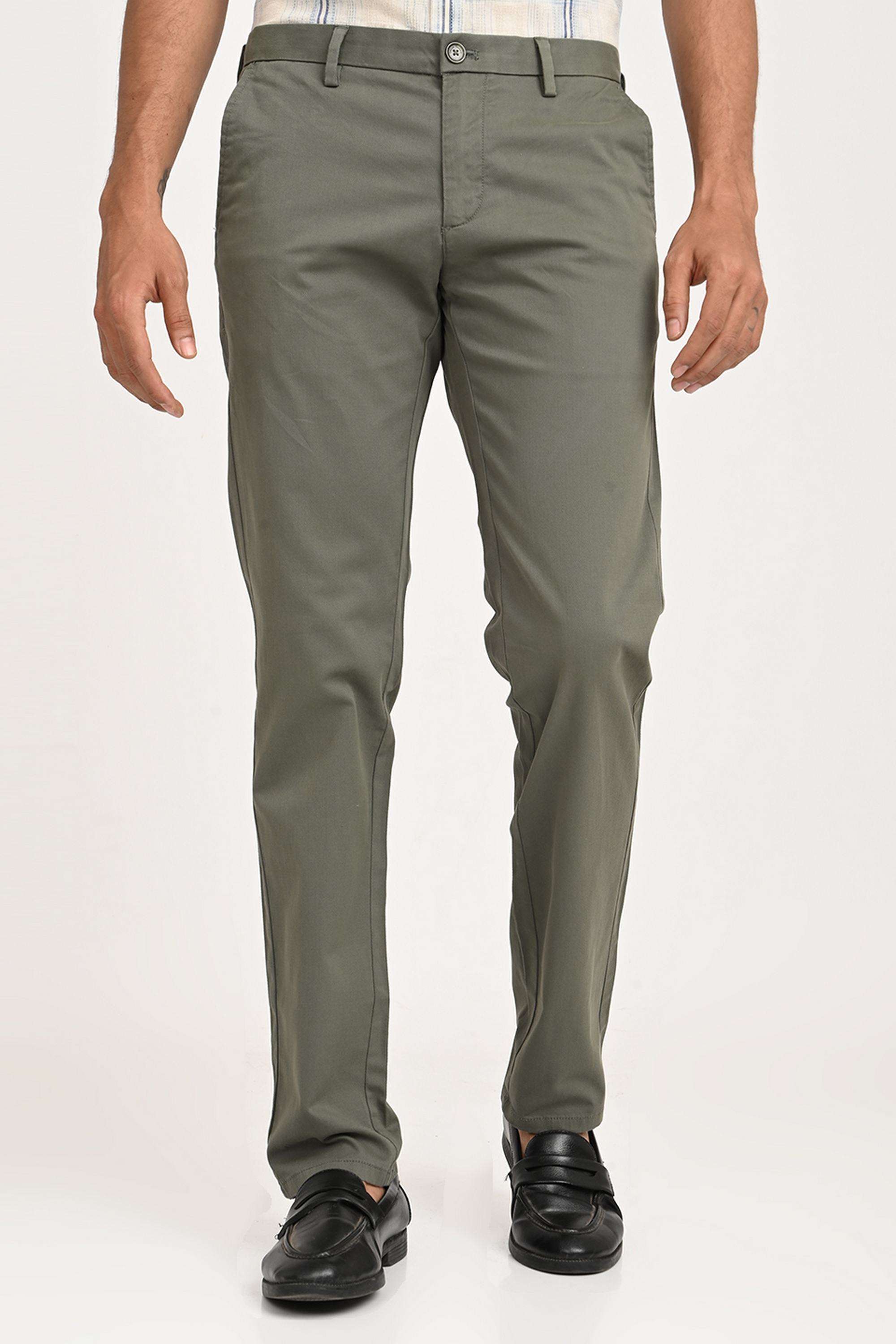 Solid-Cotton-Regular-Fit-Men-s-Casual-Trousers