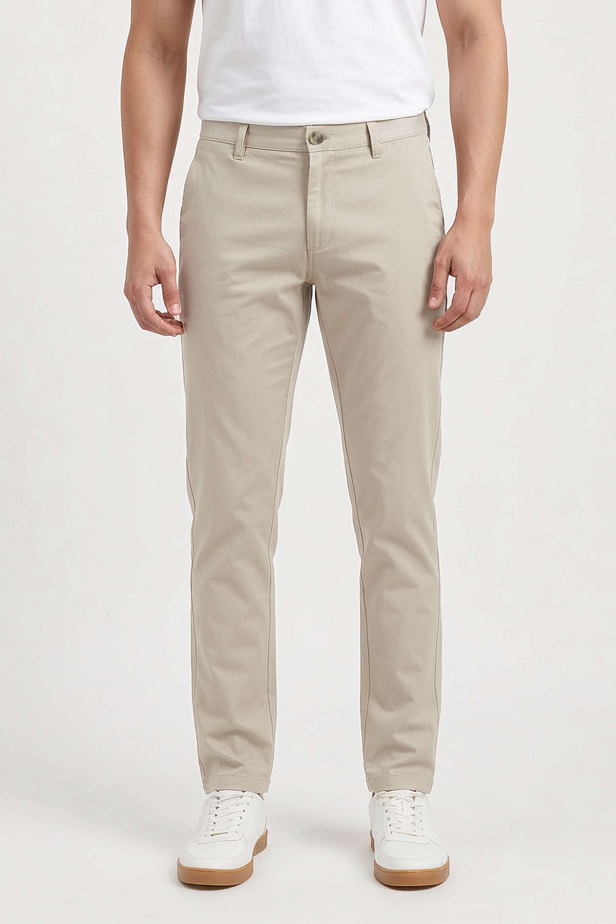 Solid-Blended-Fabric-Straight-Fit-Men-Trousers