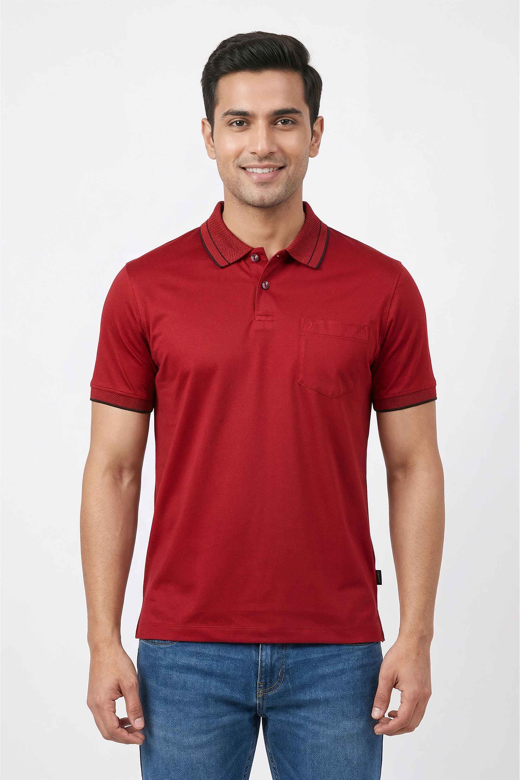 Solid-Cotton-Regular-Fit-Men-T-Shirt