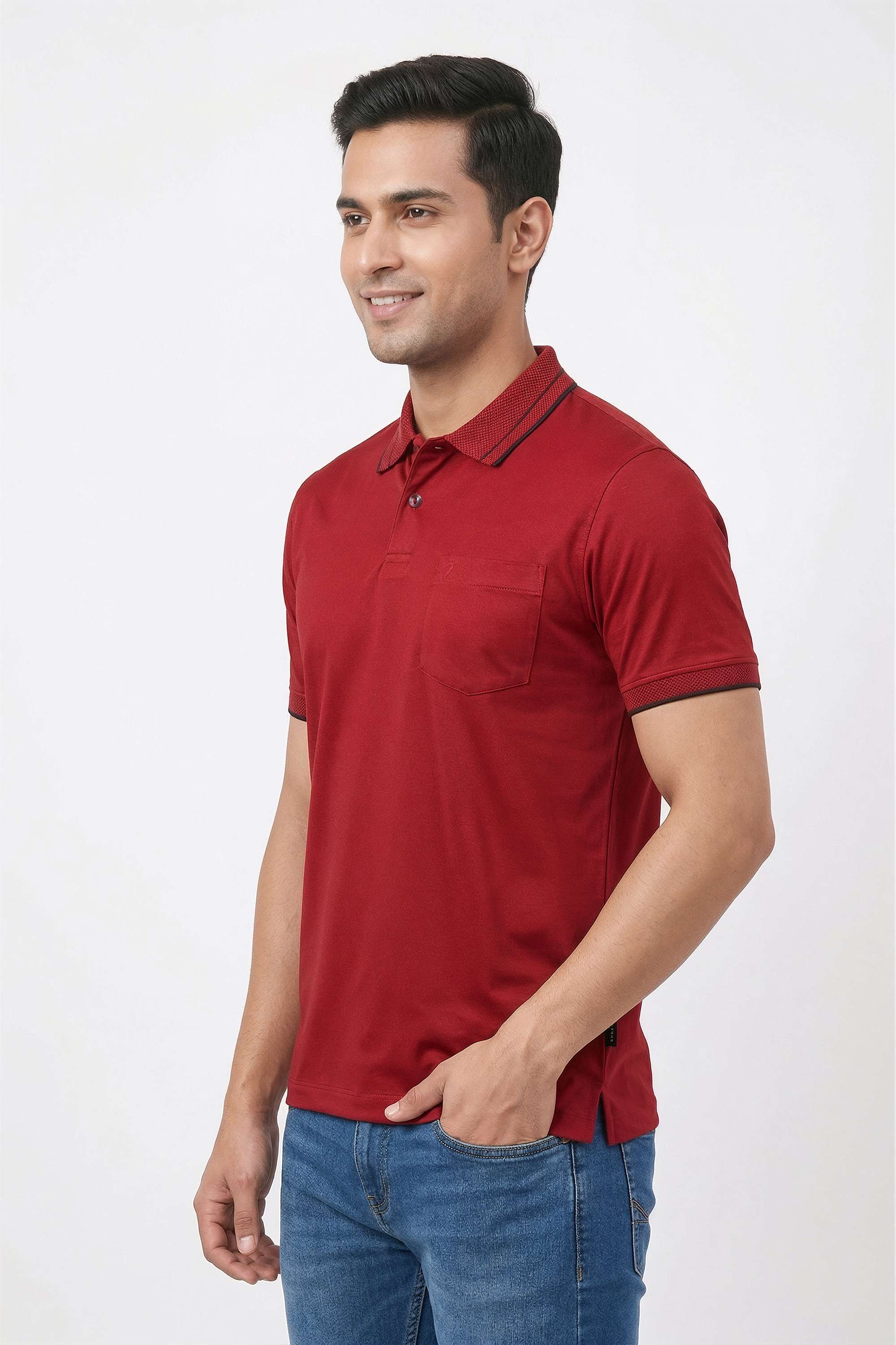 Solid-Cotton-Regular-Fit-Men-T-Shirt
