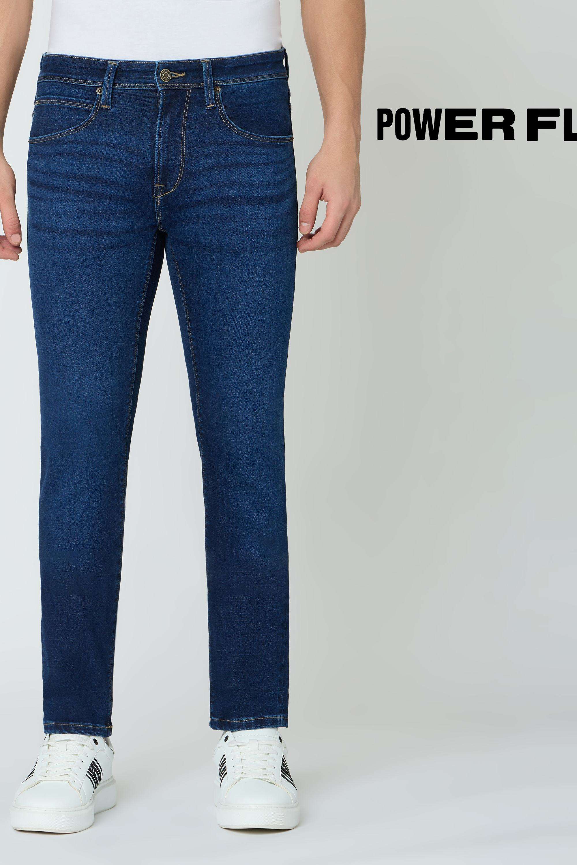 Light-Wash-Blended-Fabric-Slim-Fit-Men-s-Jeans