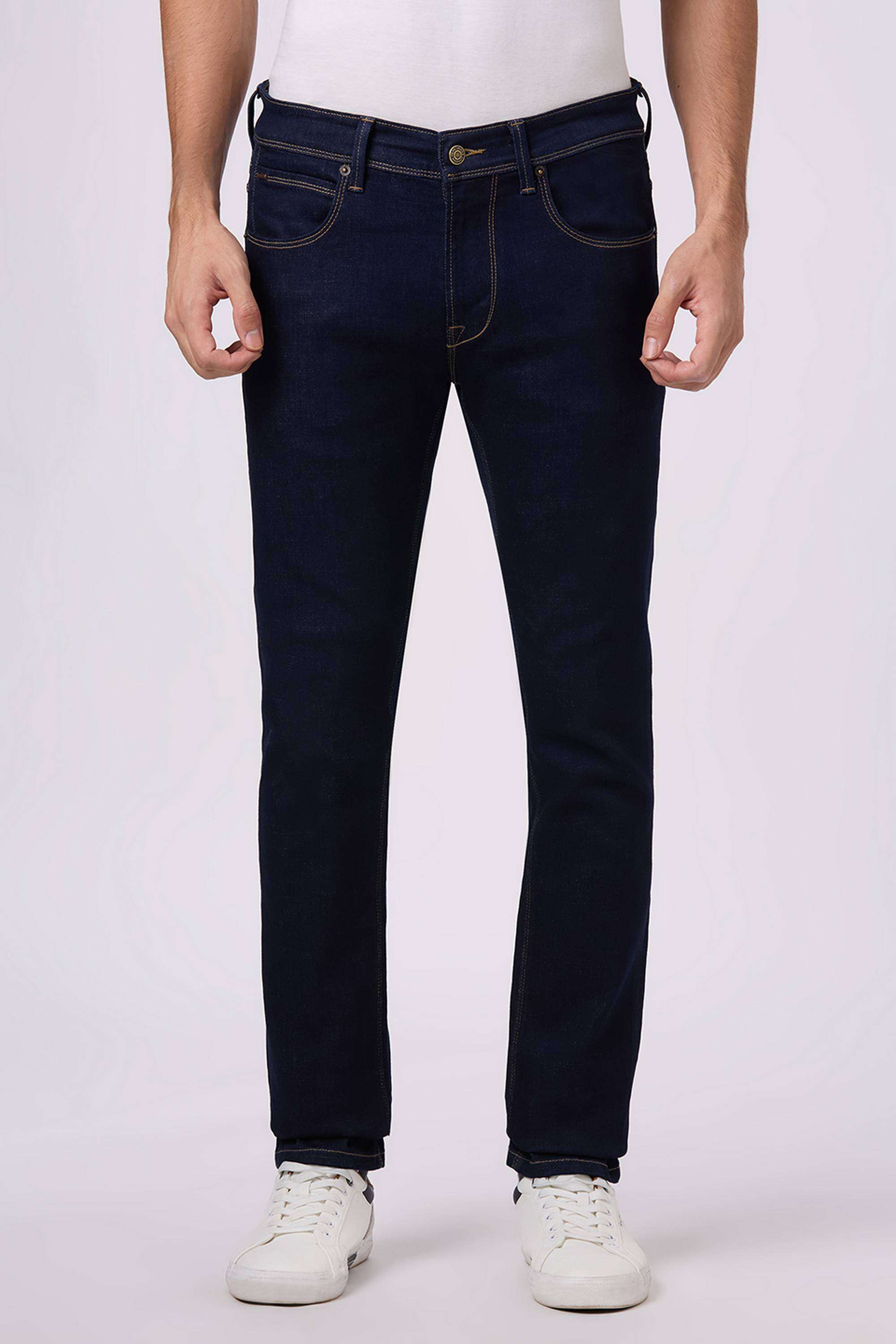 Solid-Poly-Cotton-Slim-Fit-Men-s-Jeans