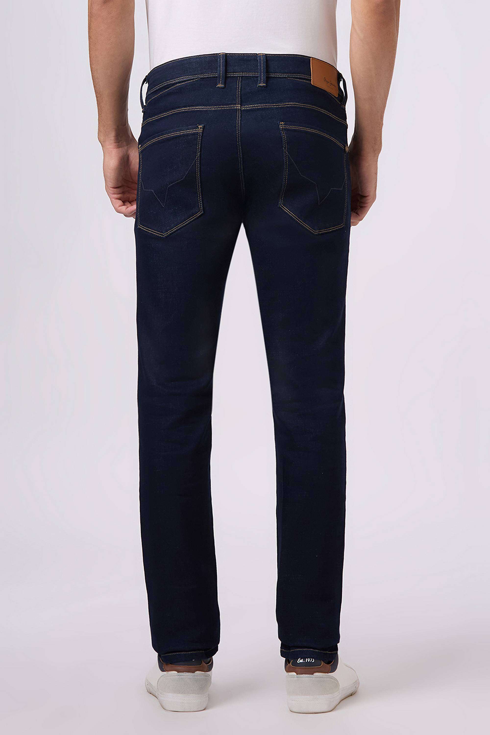 Solid-Poly-Cotton-Slim-Fit-Men-s-Jeans