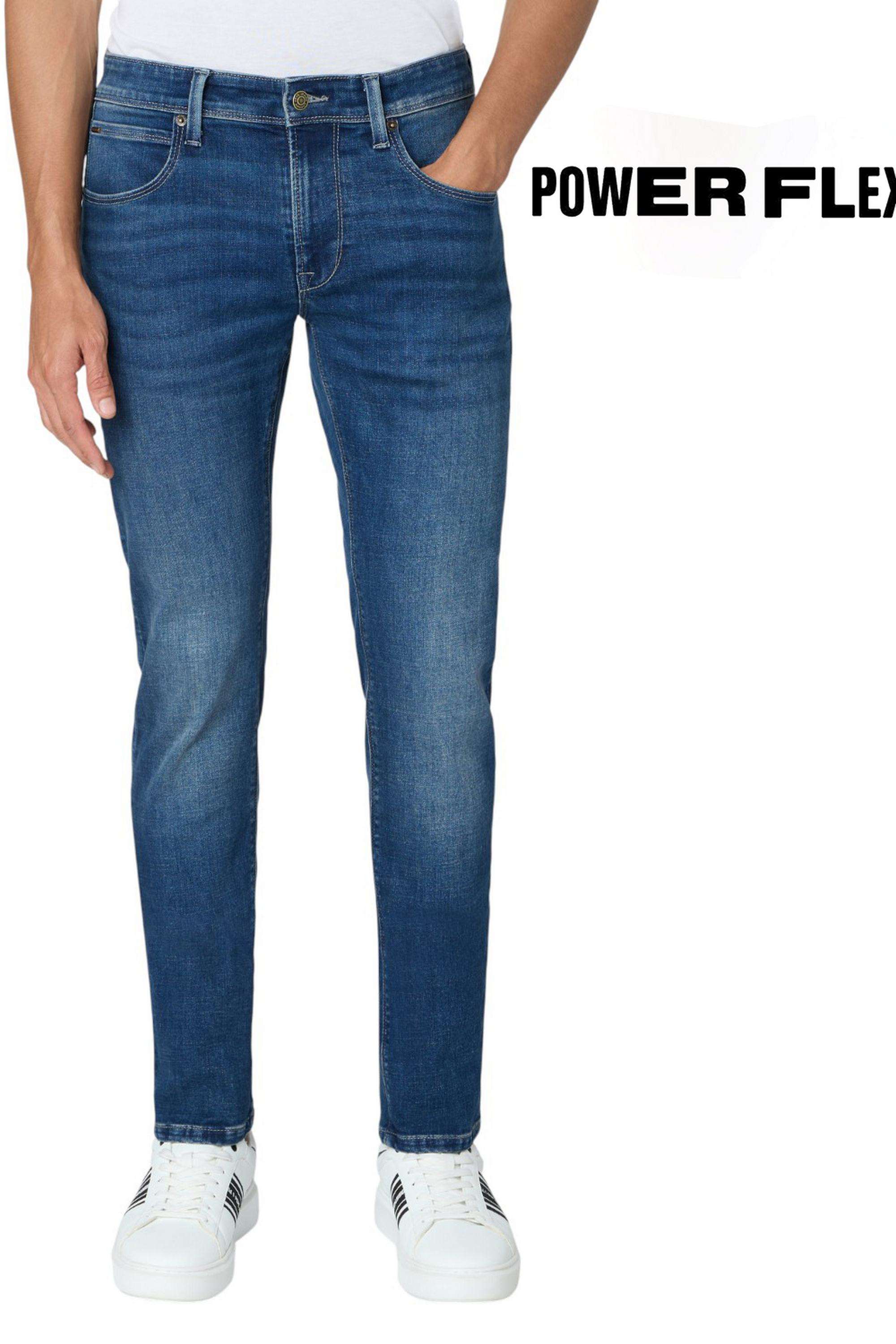 Solid-Polyester-Cotton-Slim-Fit-Men-s-Jeans