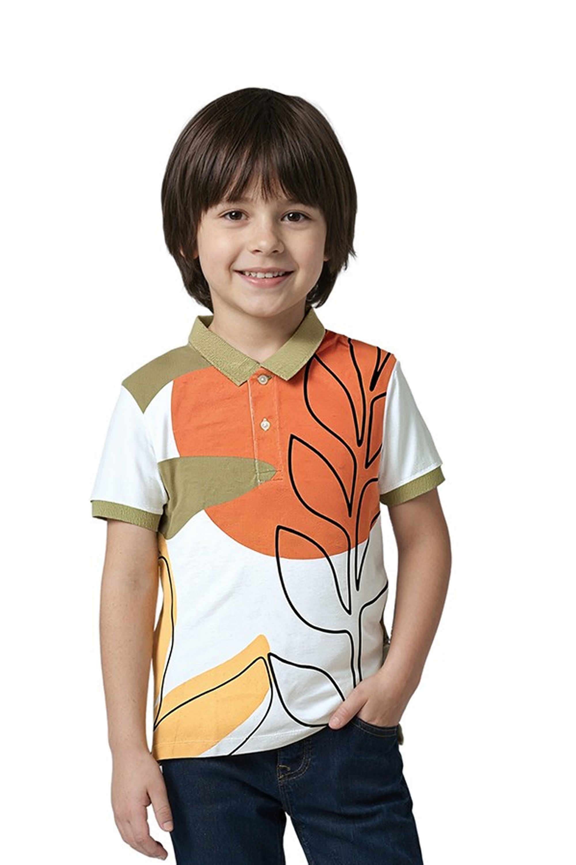 Placement-Print-Cotton-Polo-Boys-T-Shirt