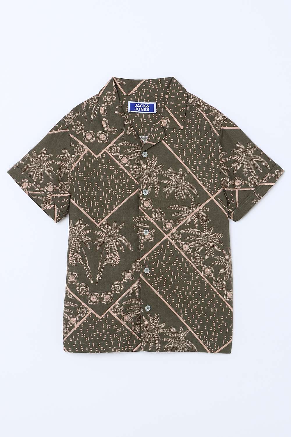 Floral-Blended-Fabric-Collared-Boys-Shirt