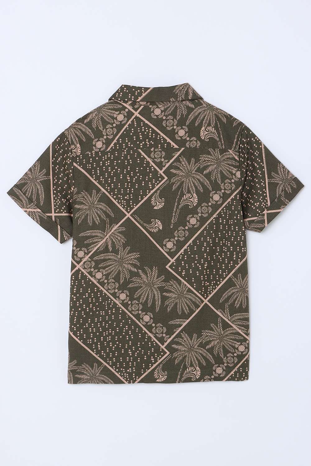 Floral-Blended-Fabric-Collared-Boys-Shirt