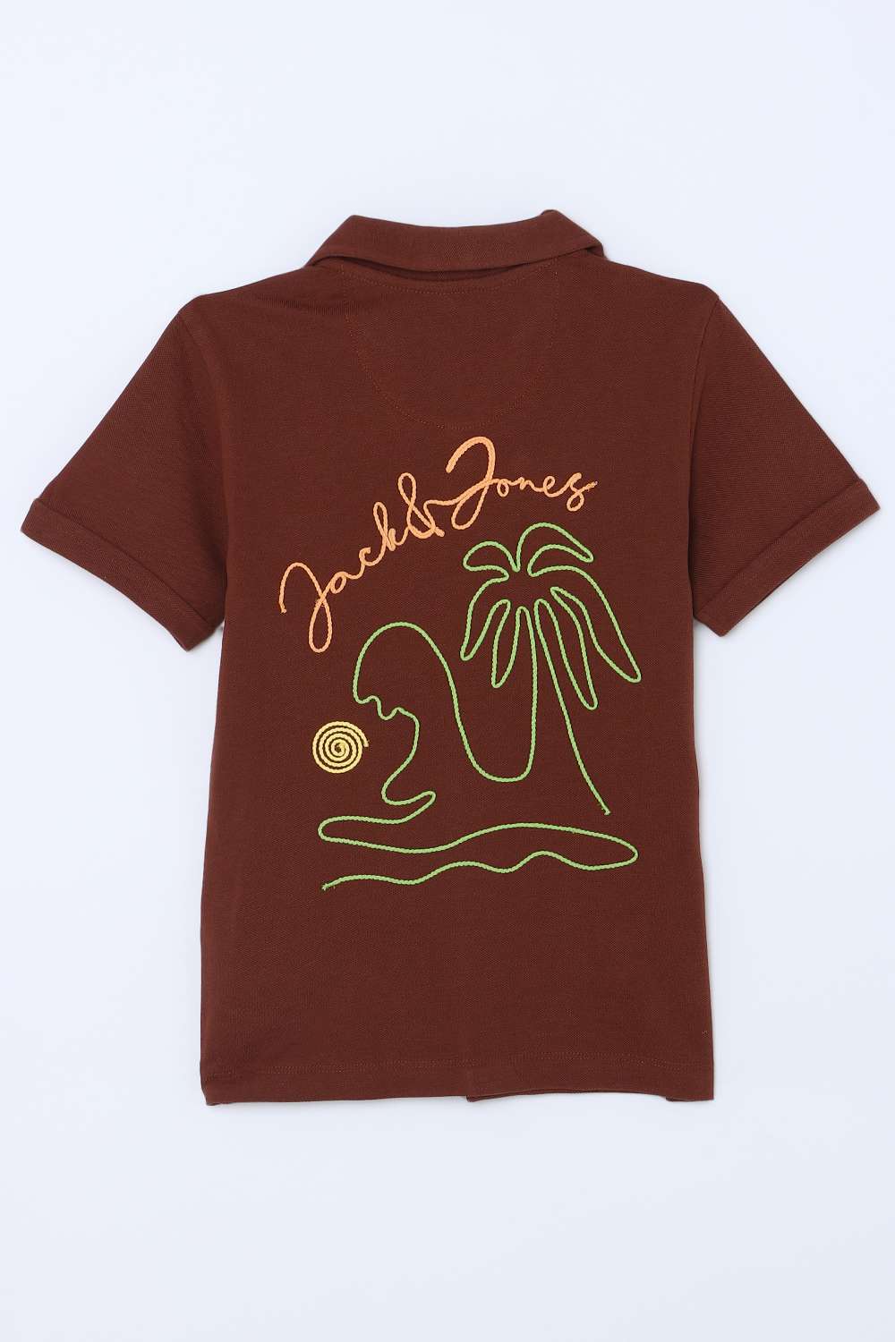 Embroidered-Blended-Fabric-Collared-Boys-Shirt