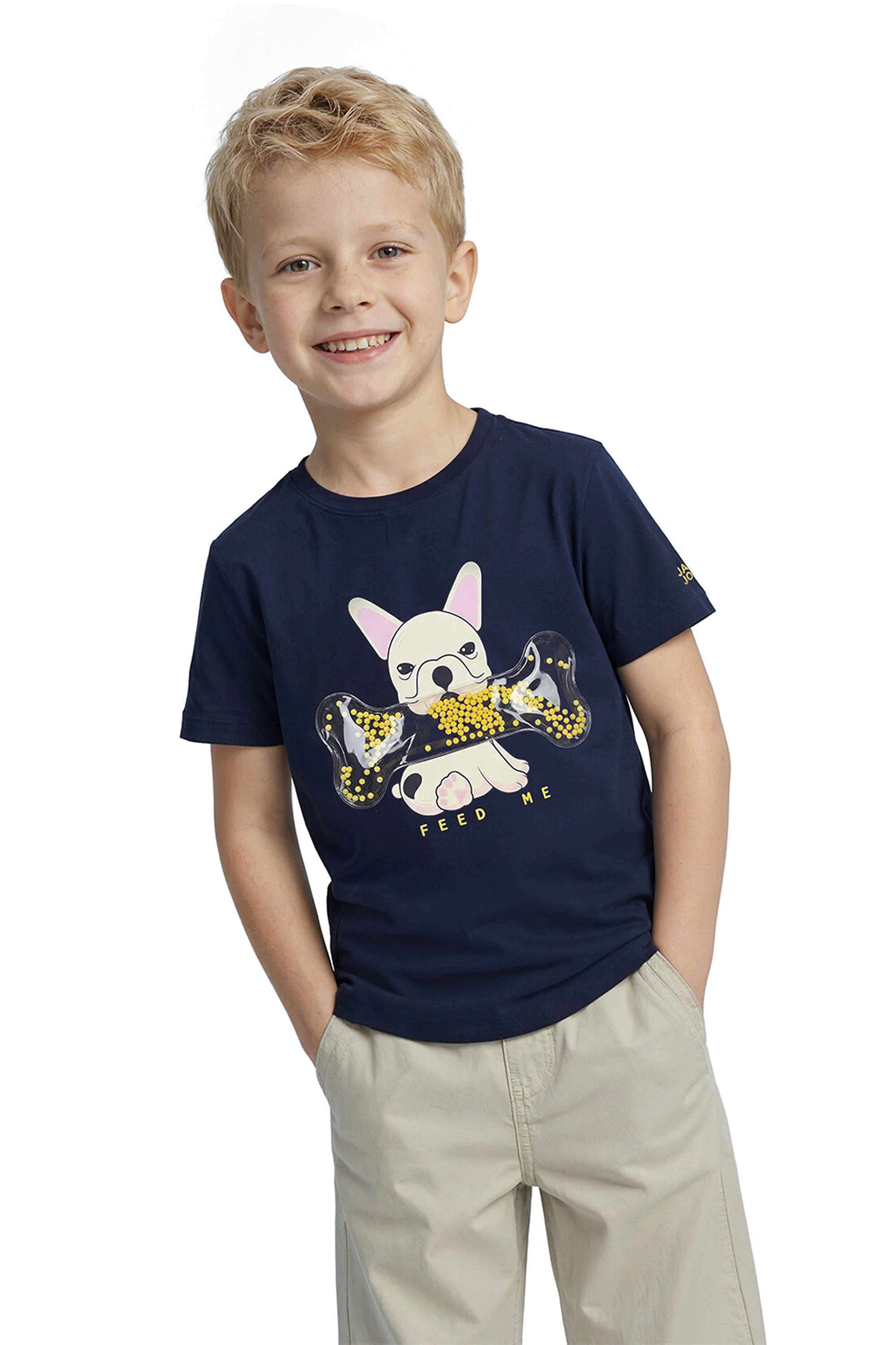 Embellished-Cotton-Round-Neck-Boys-T-Shirt