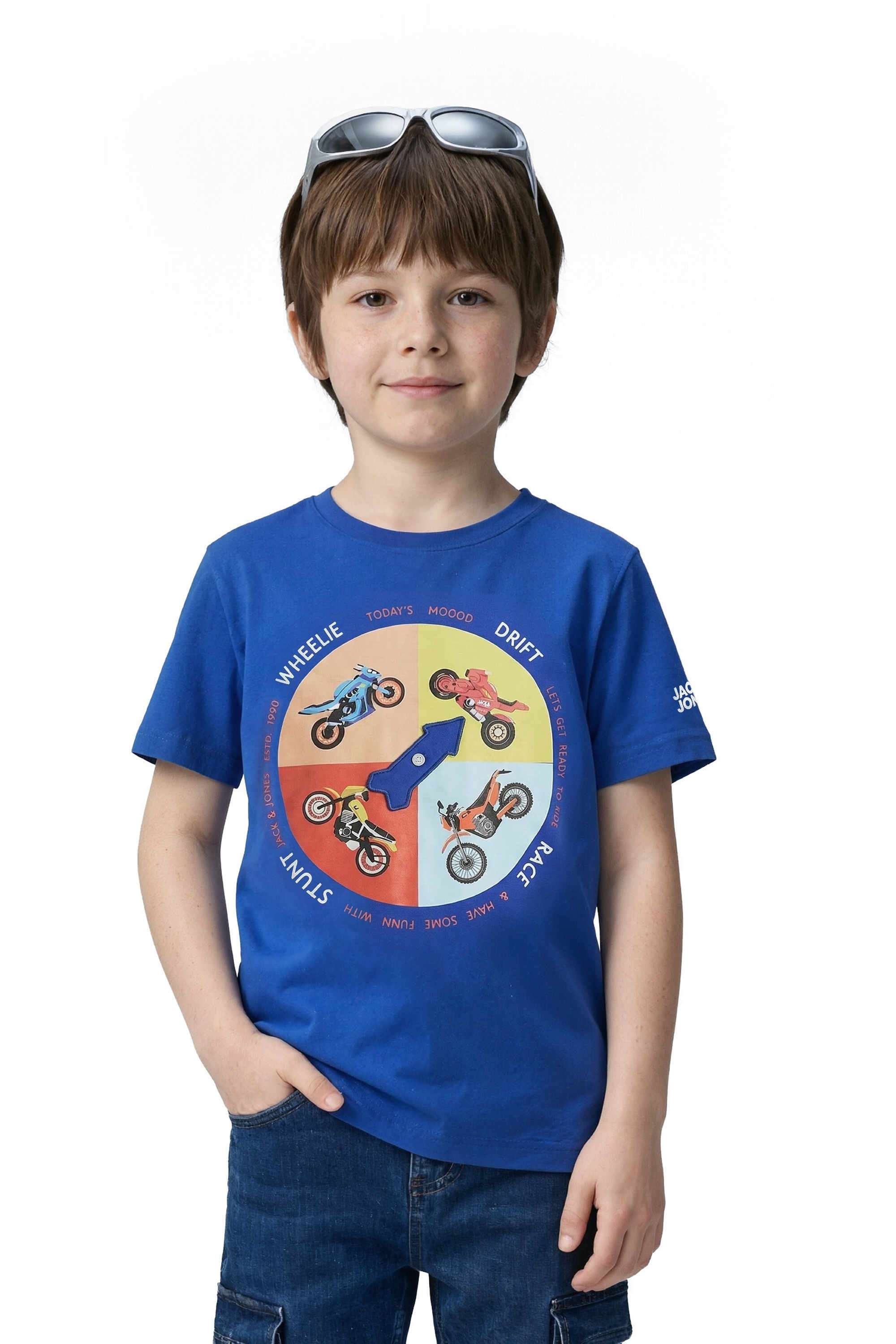 Embellished-Cotton-Round-Neck-Boys-T-Shirt