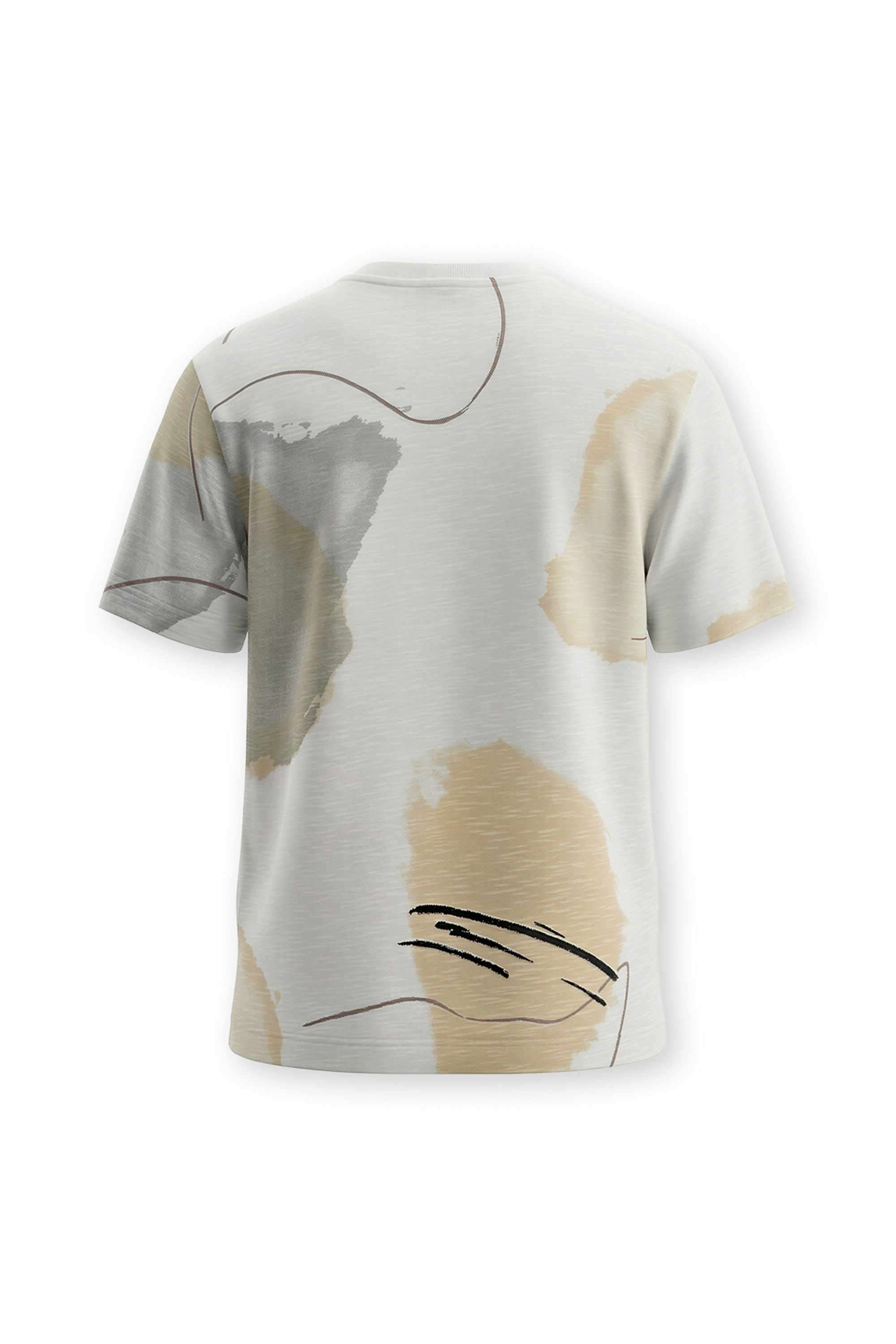Graphic-Print-Blended-Fabric-Round-Neck-Boys-T-Shirt