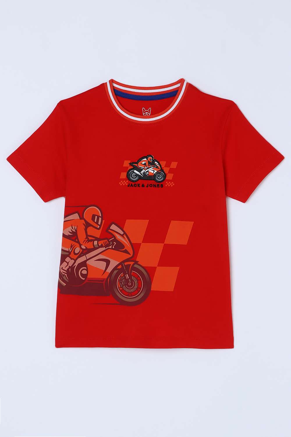 Character-Print-Blended-Fabric-Round-Neck-Boys-T-Shirt