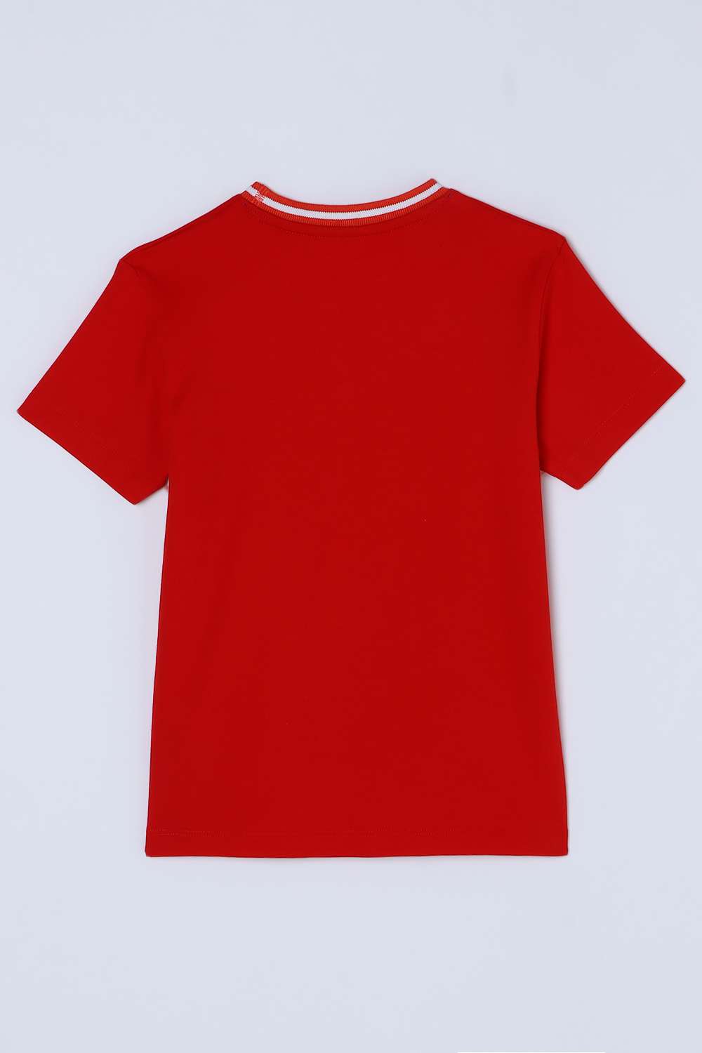 Character-Print-Blended-Fabric-Round-Neck-Boys-T-Shirt