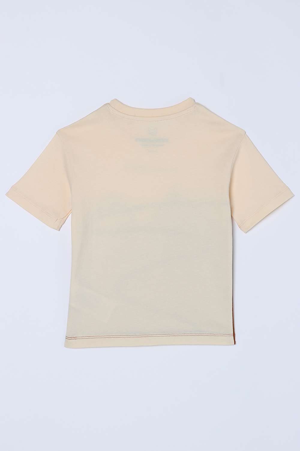 Graphic-Print-Blended-Fabric-Round-Neck-Boys-T-Shirt