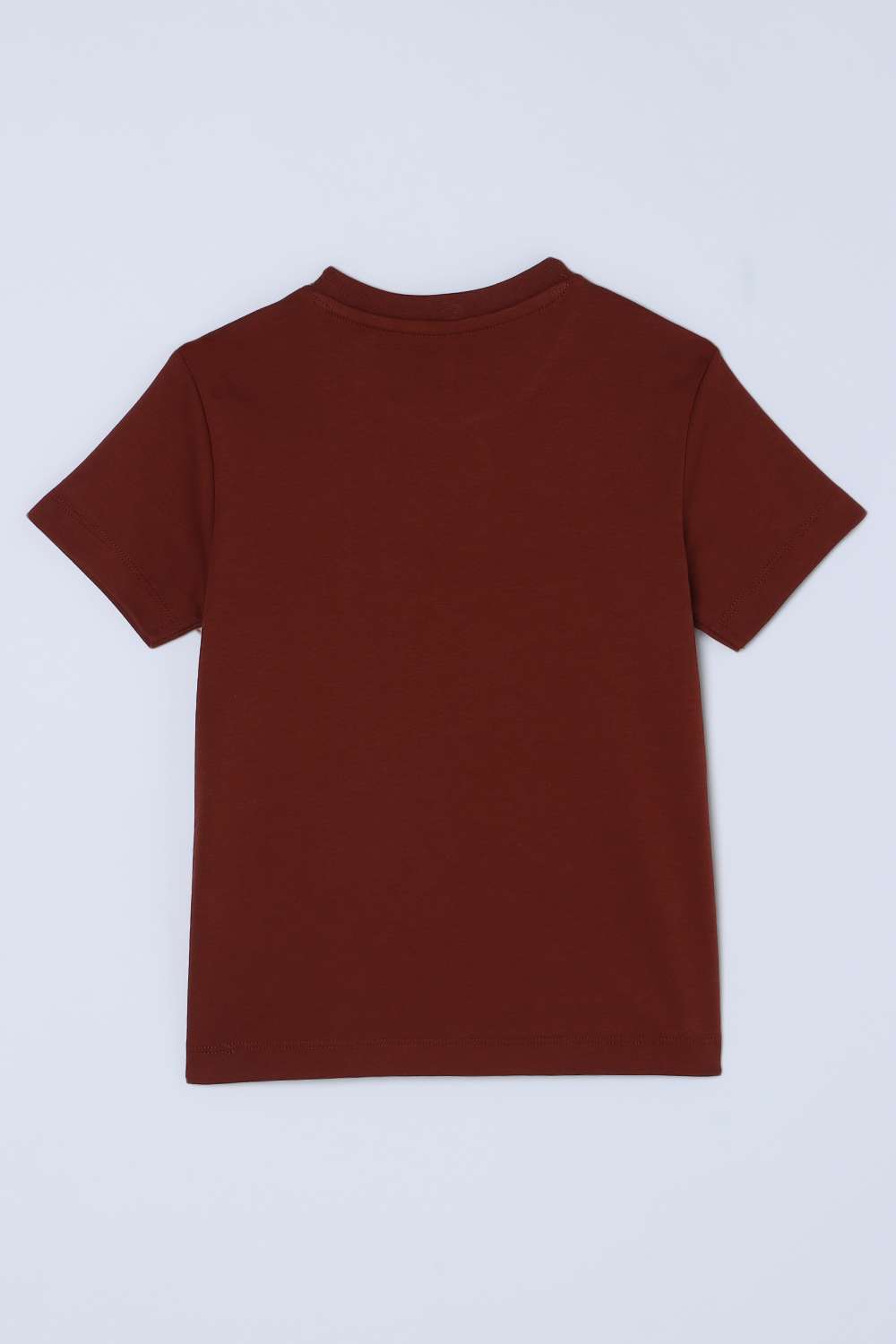 Embroidered-Blended-Fabric-Round-Neck-Boys-T-Shirt