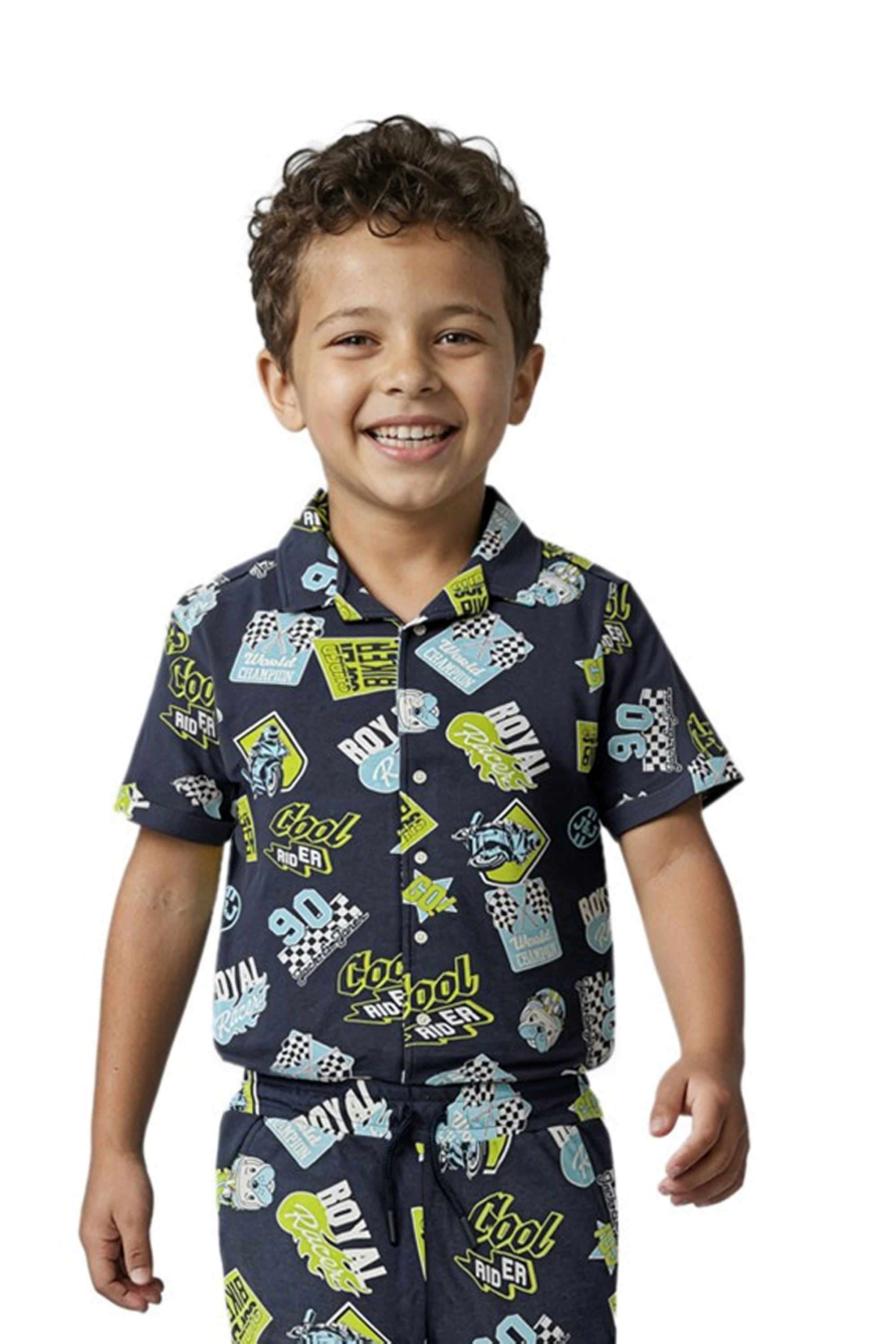 Character-Print-Blended-Fabric-Regular-Fit-Boys-Shorts