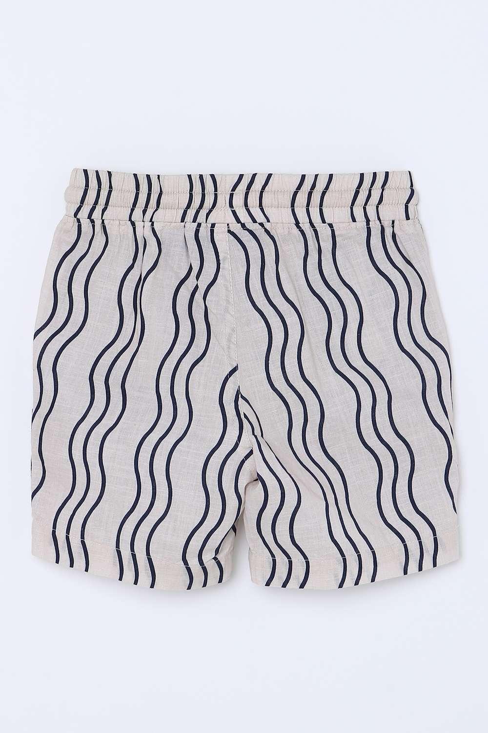 Stripes-Blended-Fabric-Regular-Fit-Boys-Shorts