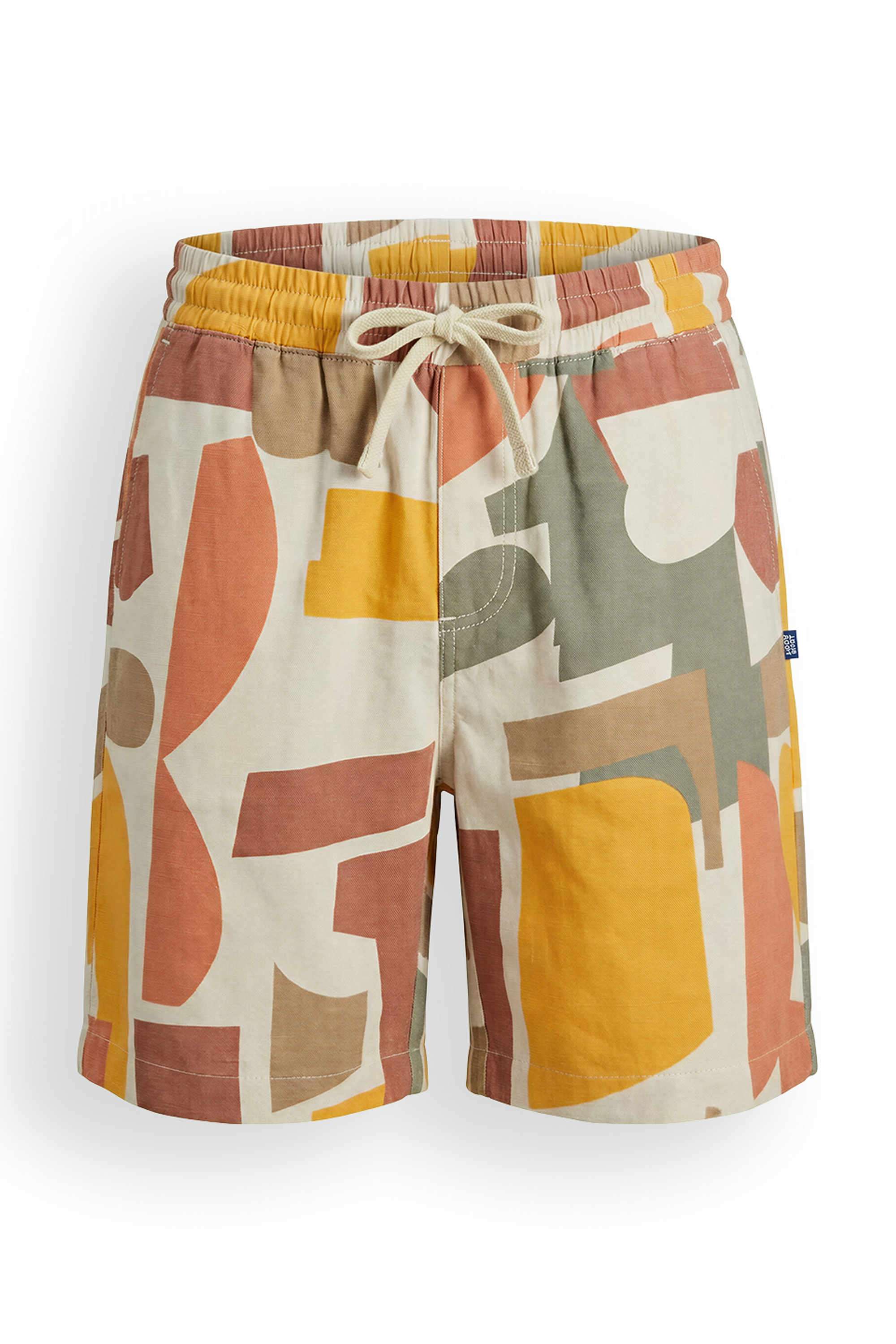 Geometric-Print-Blended-Fabric-Regular-Fit-Boys-Shorts
