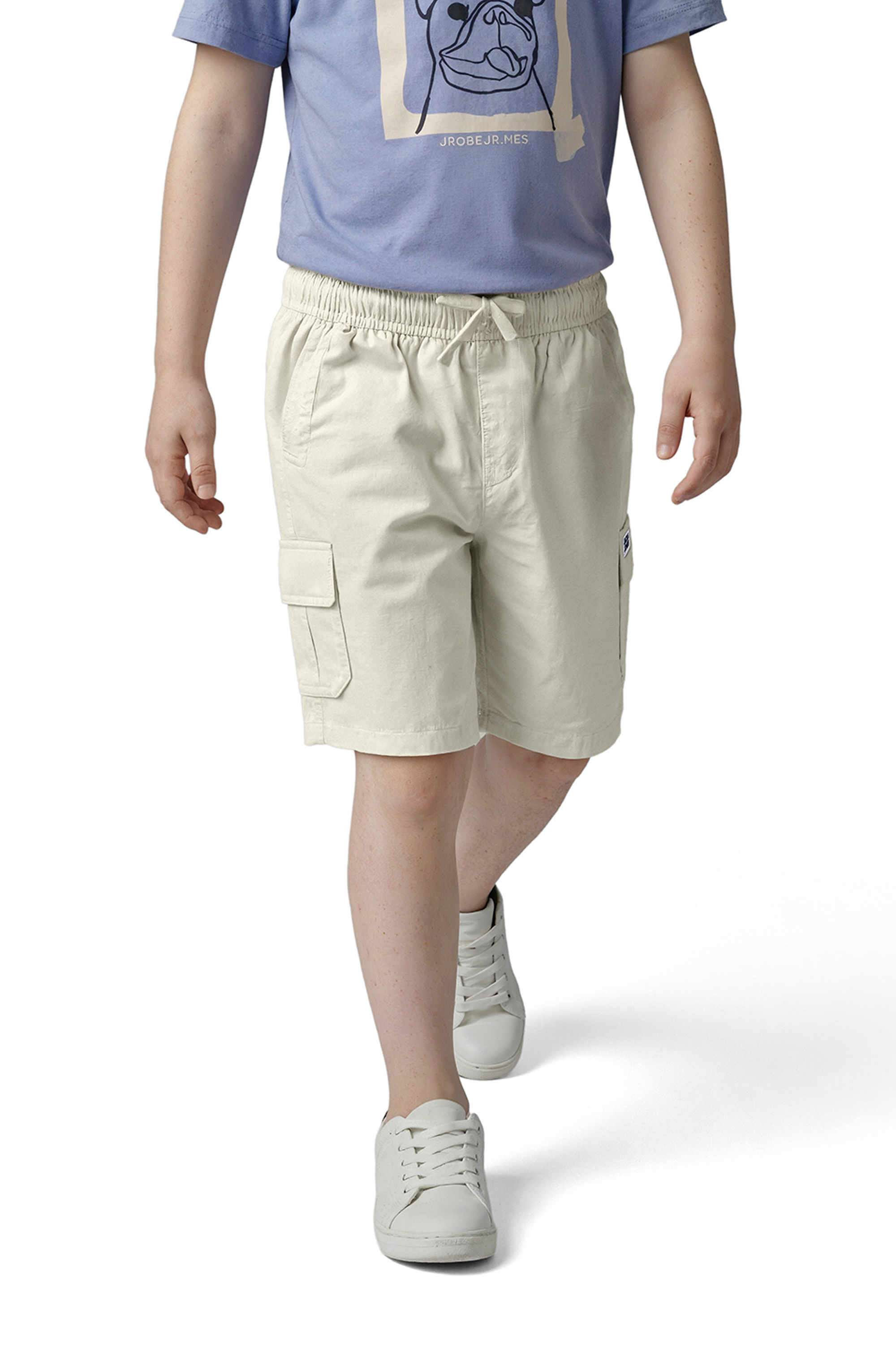 Solid-Blended-Fabric-Regular-Fit-Boys-Shorts