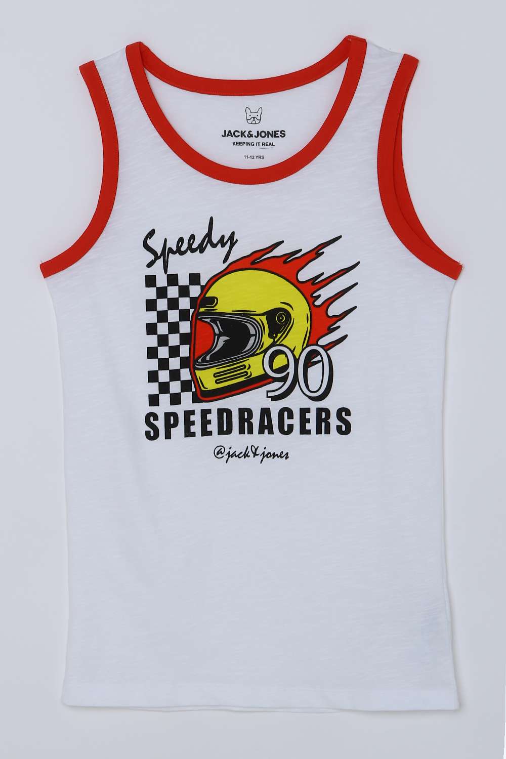 Graphic-Print-Blended-Fabric-Round-Neck-Boys-T-Shirt