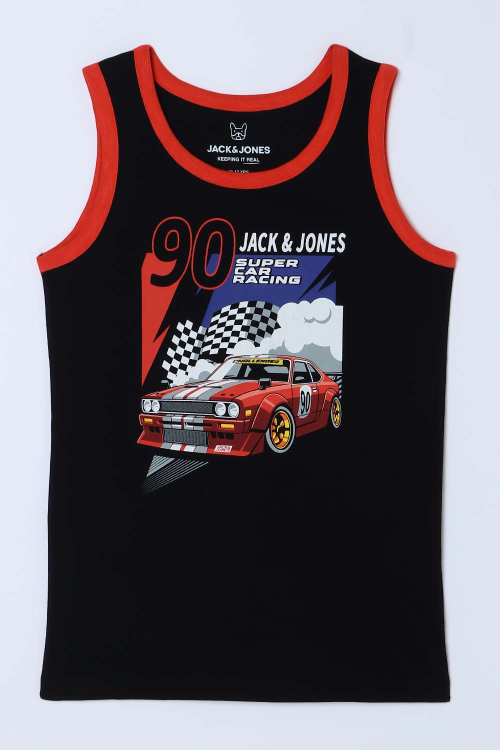 Graphic-Print-Blended-Fabric-Round-Neck-Boys-T-Shirt