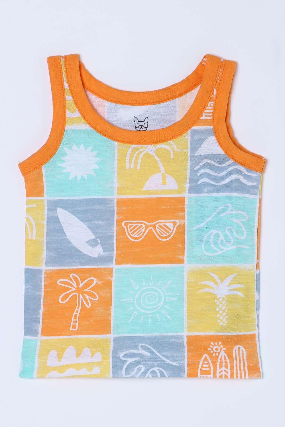 Graphic-Print-Blended-Fabric-Round-Neck-Boys-T-Shirt