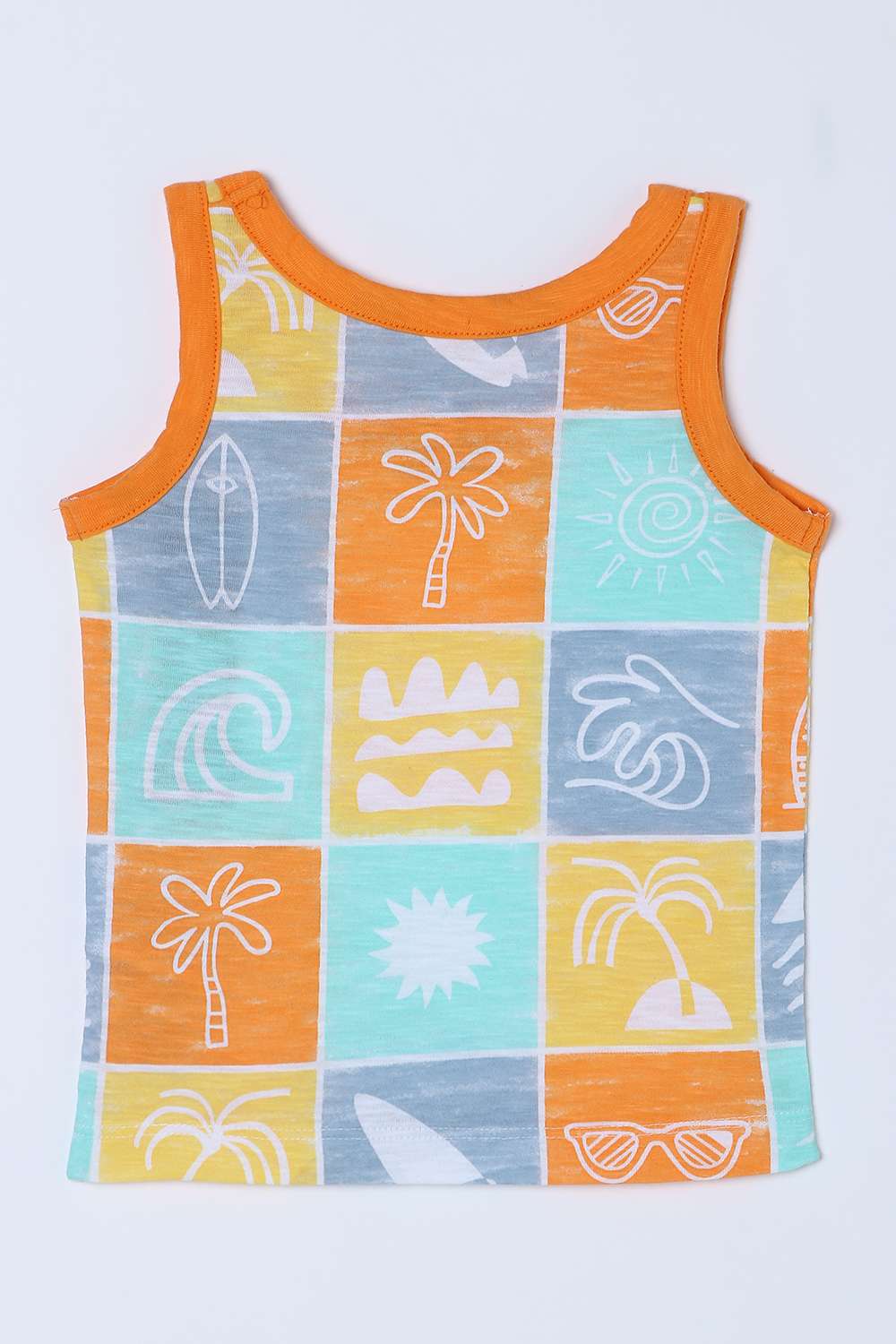 Graphic-Print-Blended-Fabric-Round-Neck-Boys-T-Shirt