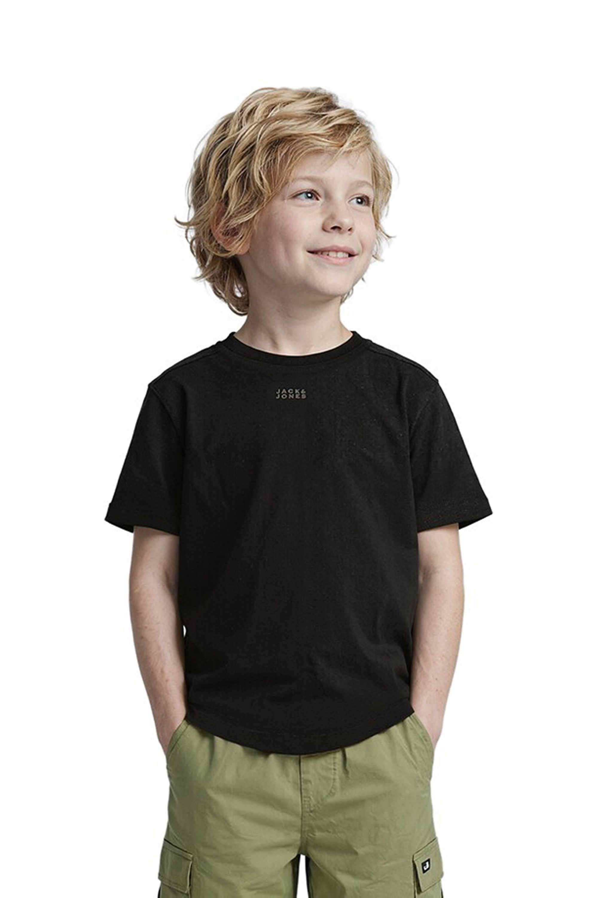 Solid-Cotton-Polyester-Round-Neck-Boys-T-Shirt