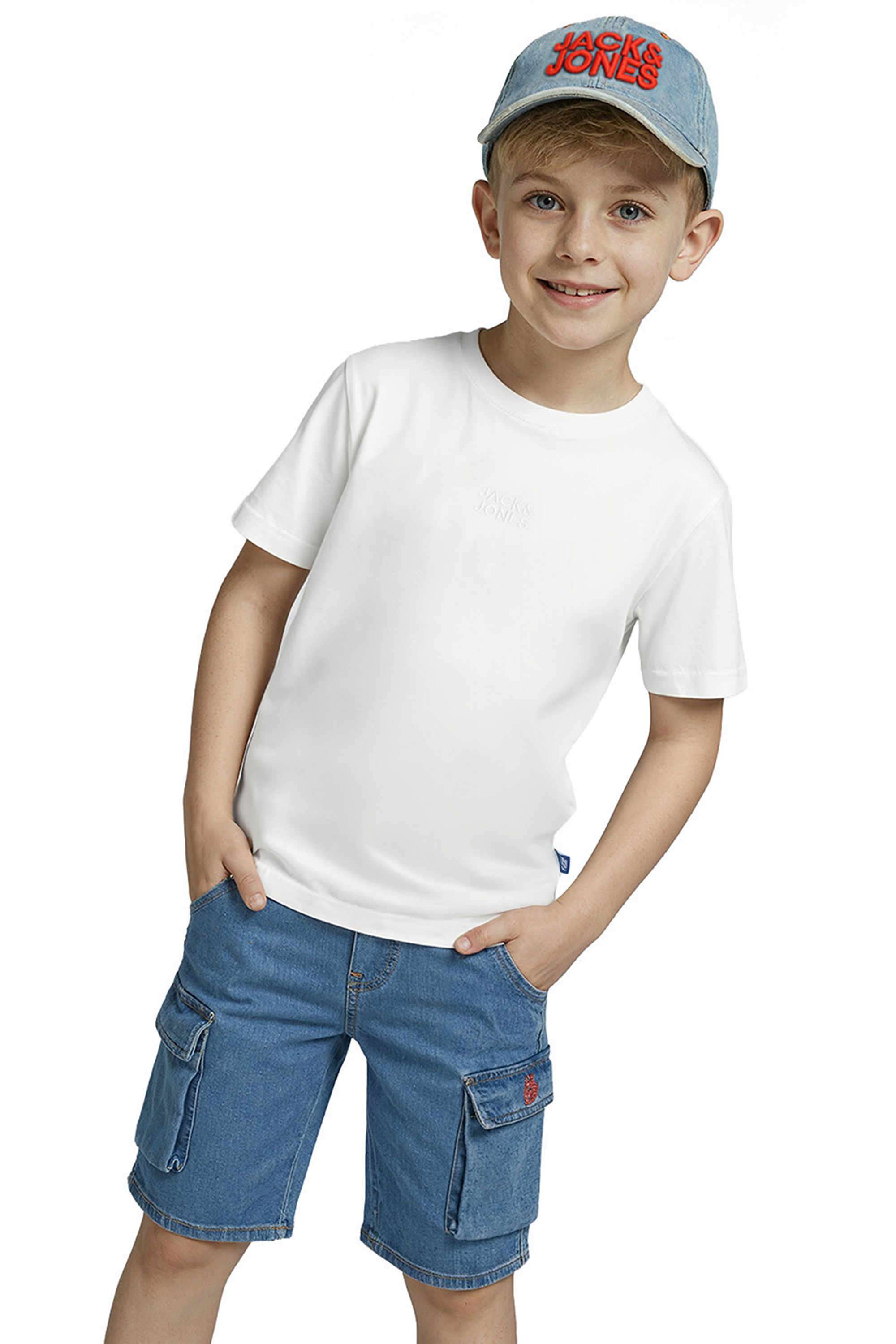 Solid-Cotton-Polyester-Round-Neck-Boys-T-Shirt