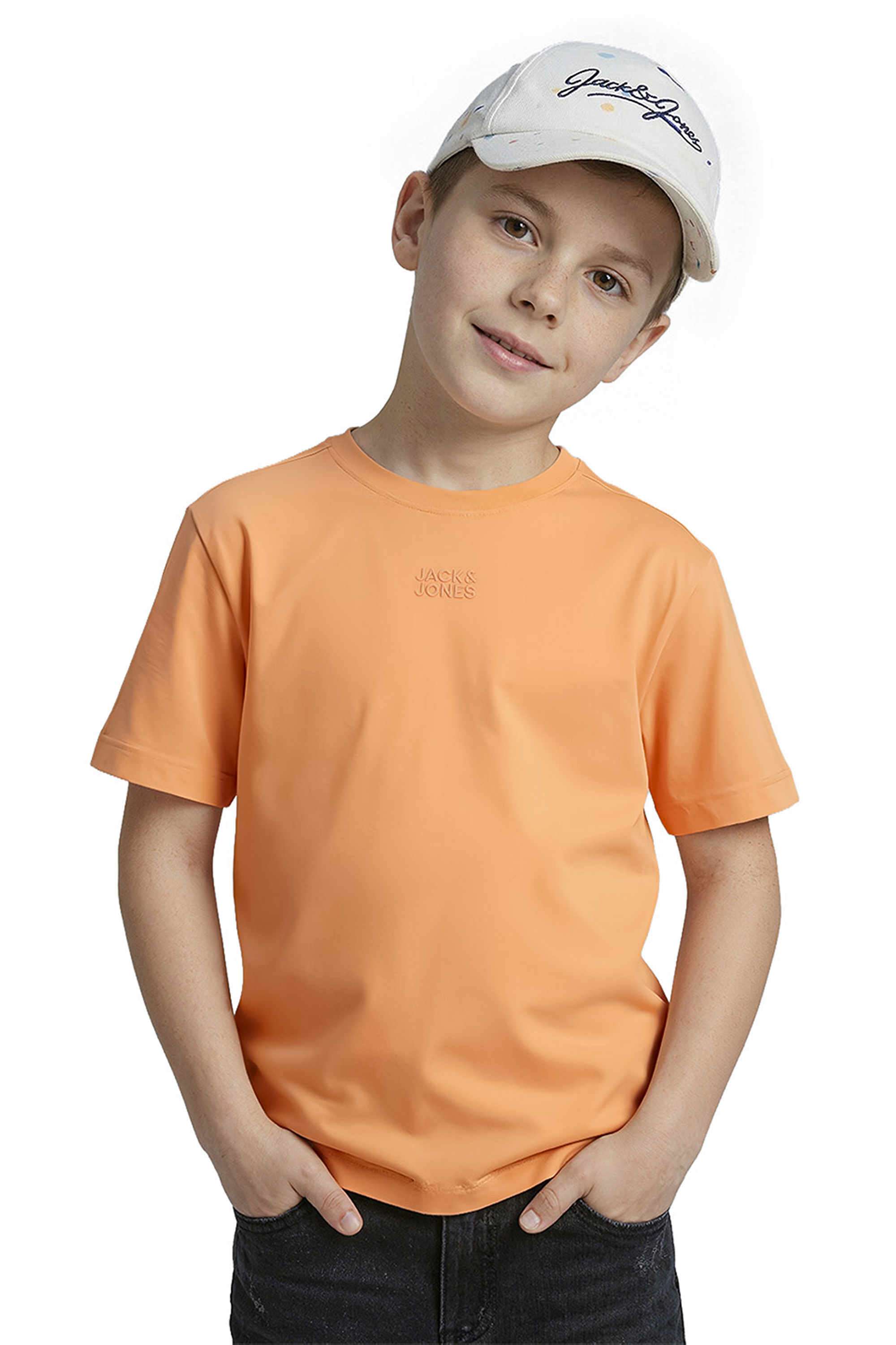 Solid-Cotton-Polyester-Round-Neck-Boys-T-Shirt