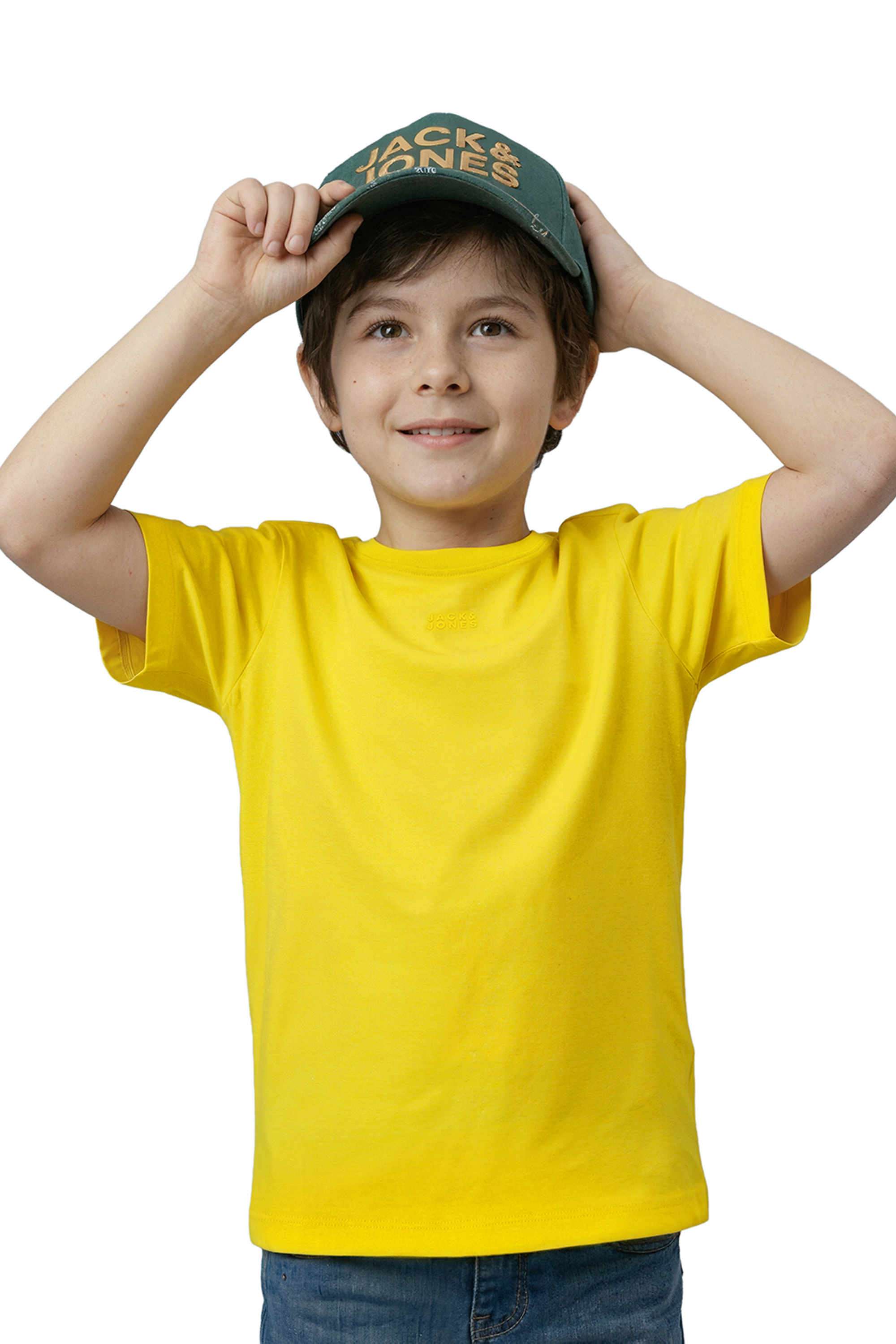 Solid-Cotton-Polyester-Round-Neck-Boys-T-Shirt