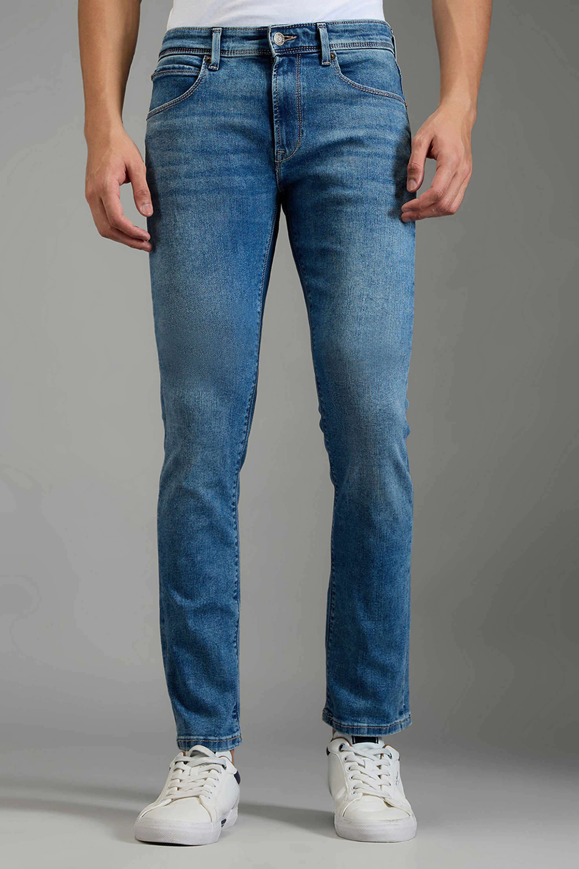 Solid-Blended-Fabric-Slim-Fit-Men-S-Jeans