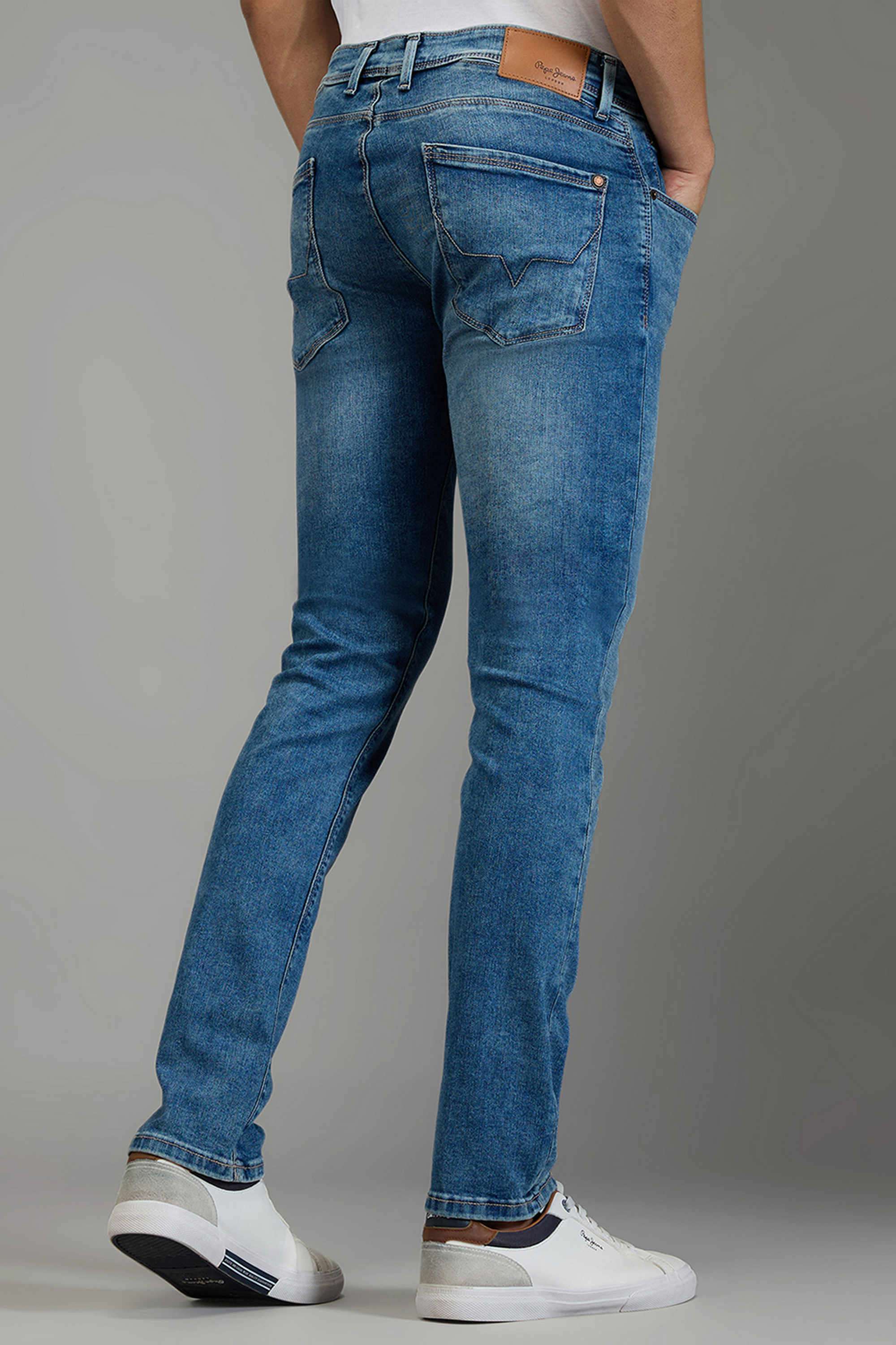 Solid-Blended-Fabric-Slim-Fit-Men-S-Jeans