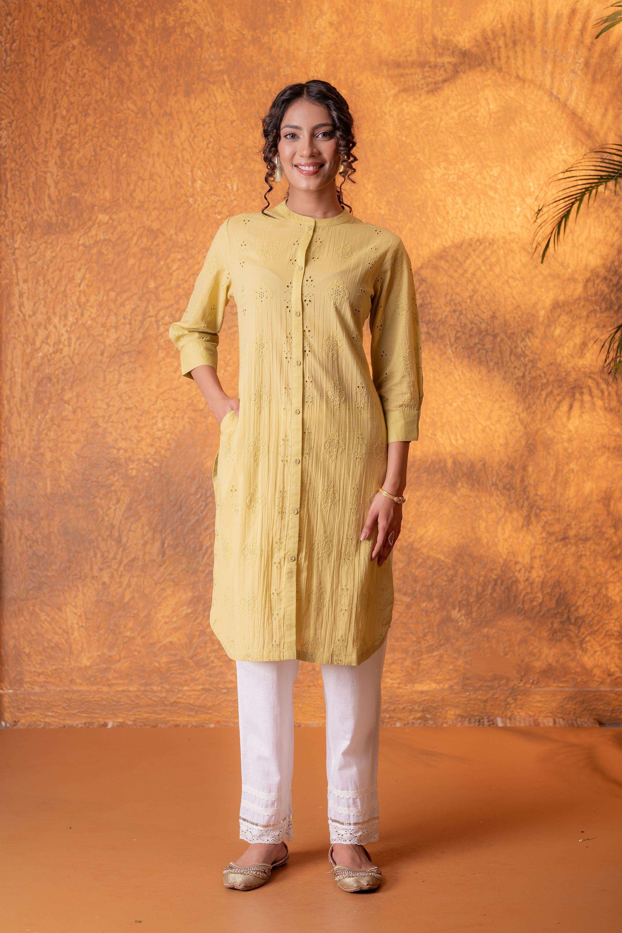 Embroidered-Cotton-Women-s-Festive-Wear-Kurta