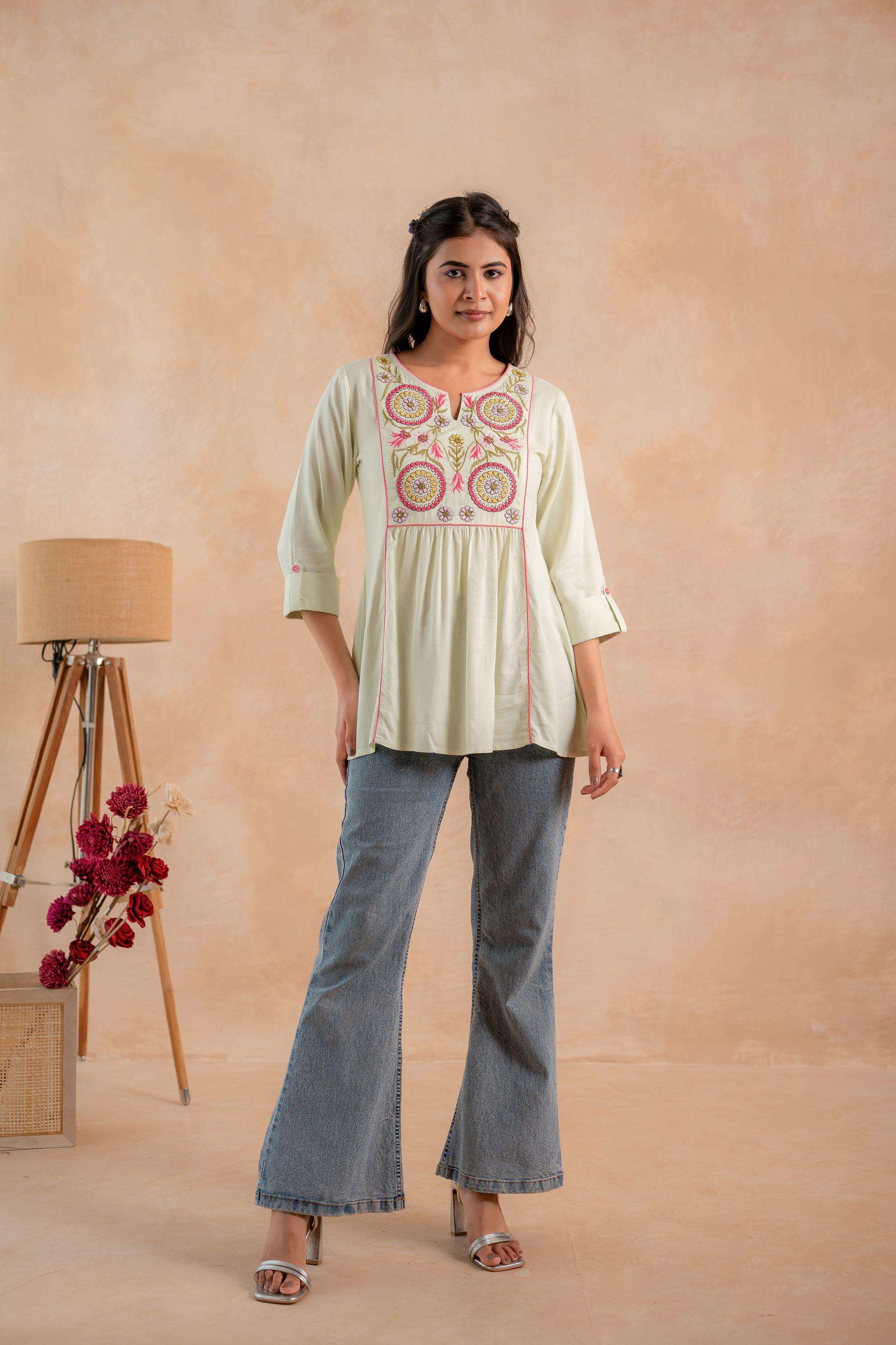Embroidered-Viscose-Women-s-Tunic