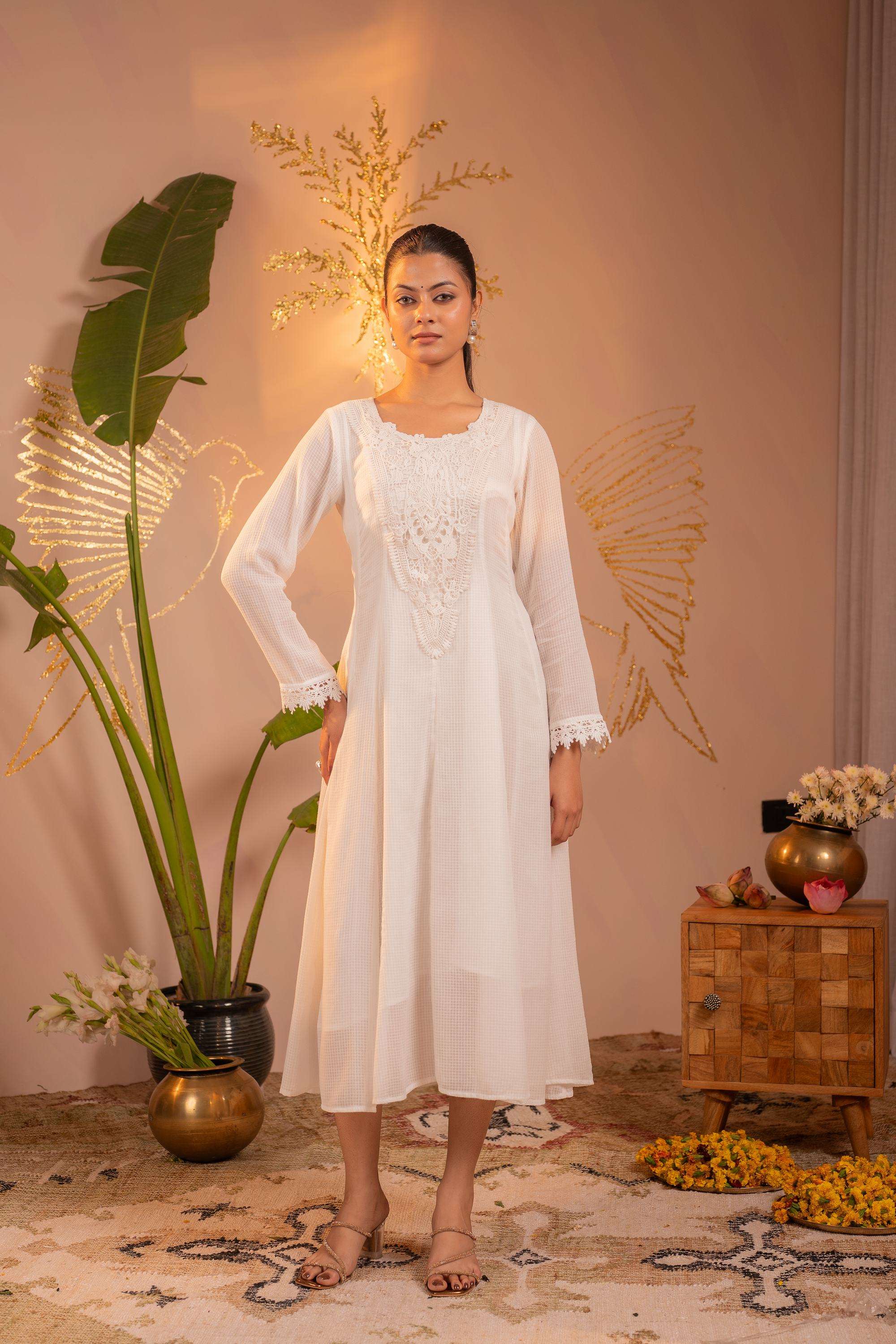 Solid-Cotton-Women-s-Festive-Wear-Kurta