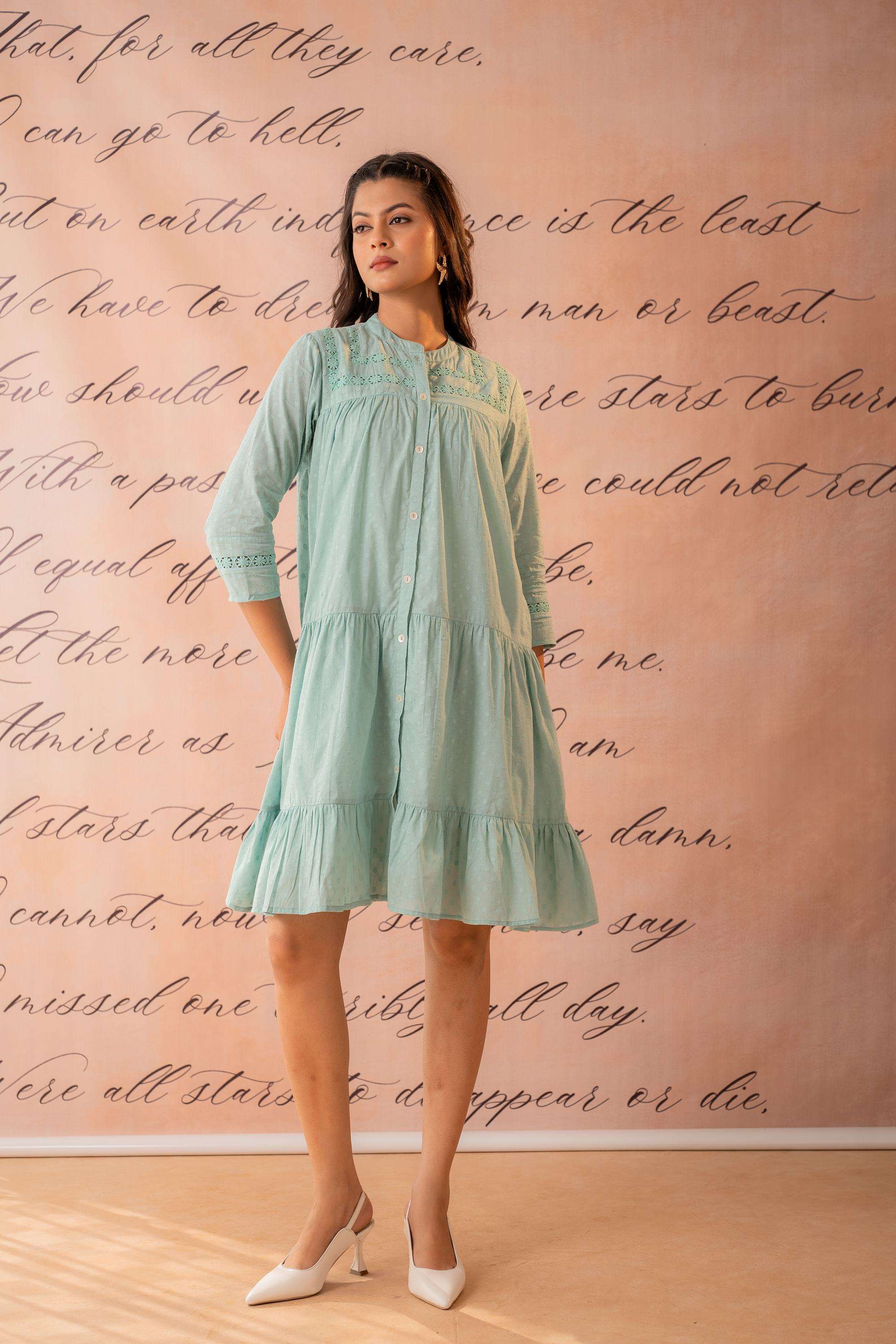 Solid-Cotton-Women-s-Dress