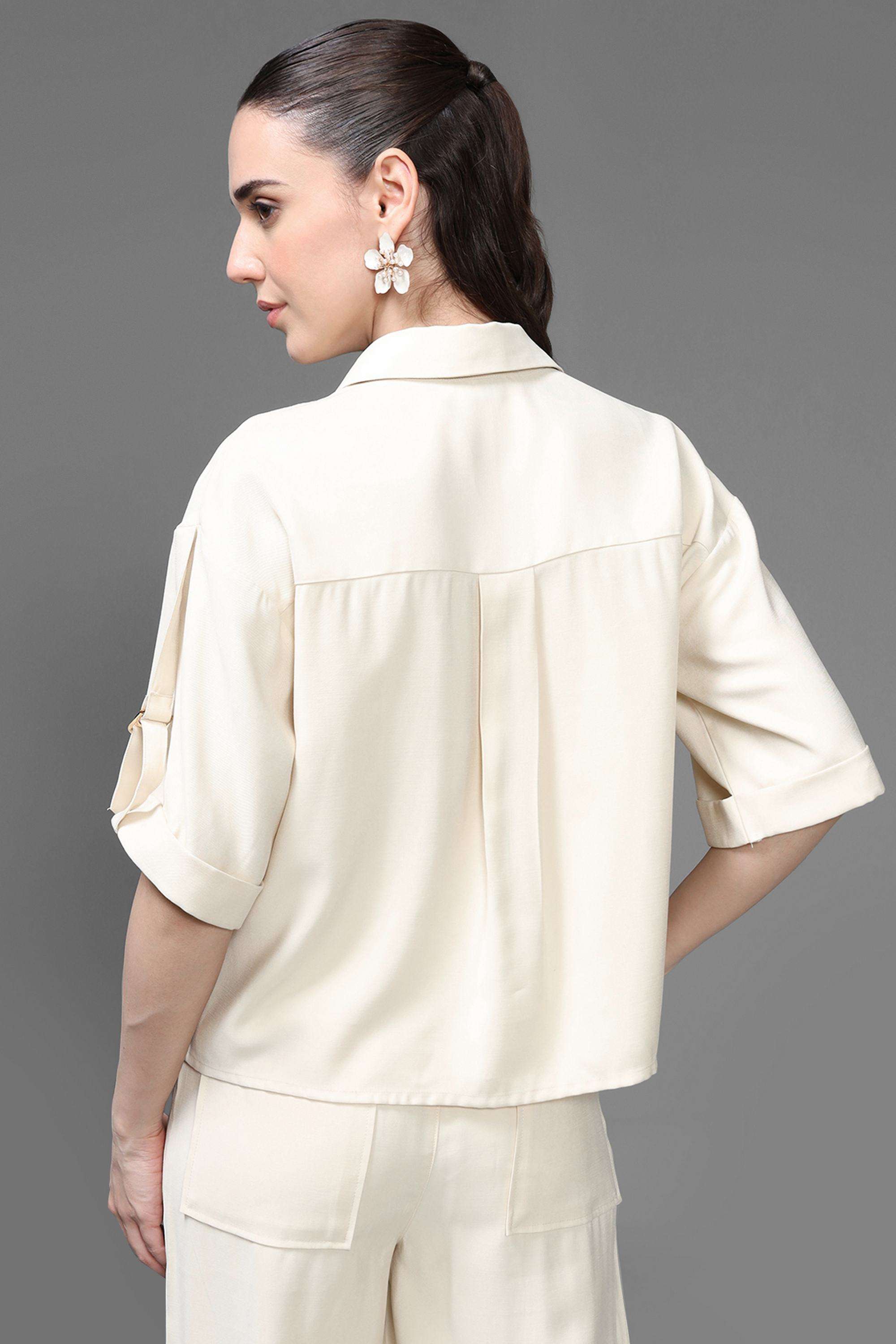 Embroidered-Collared-Viscose-Women-s-Evening-Shirt