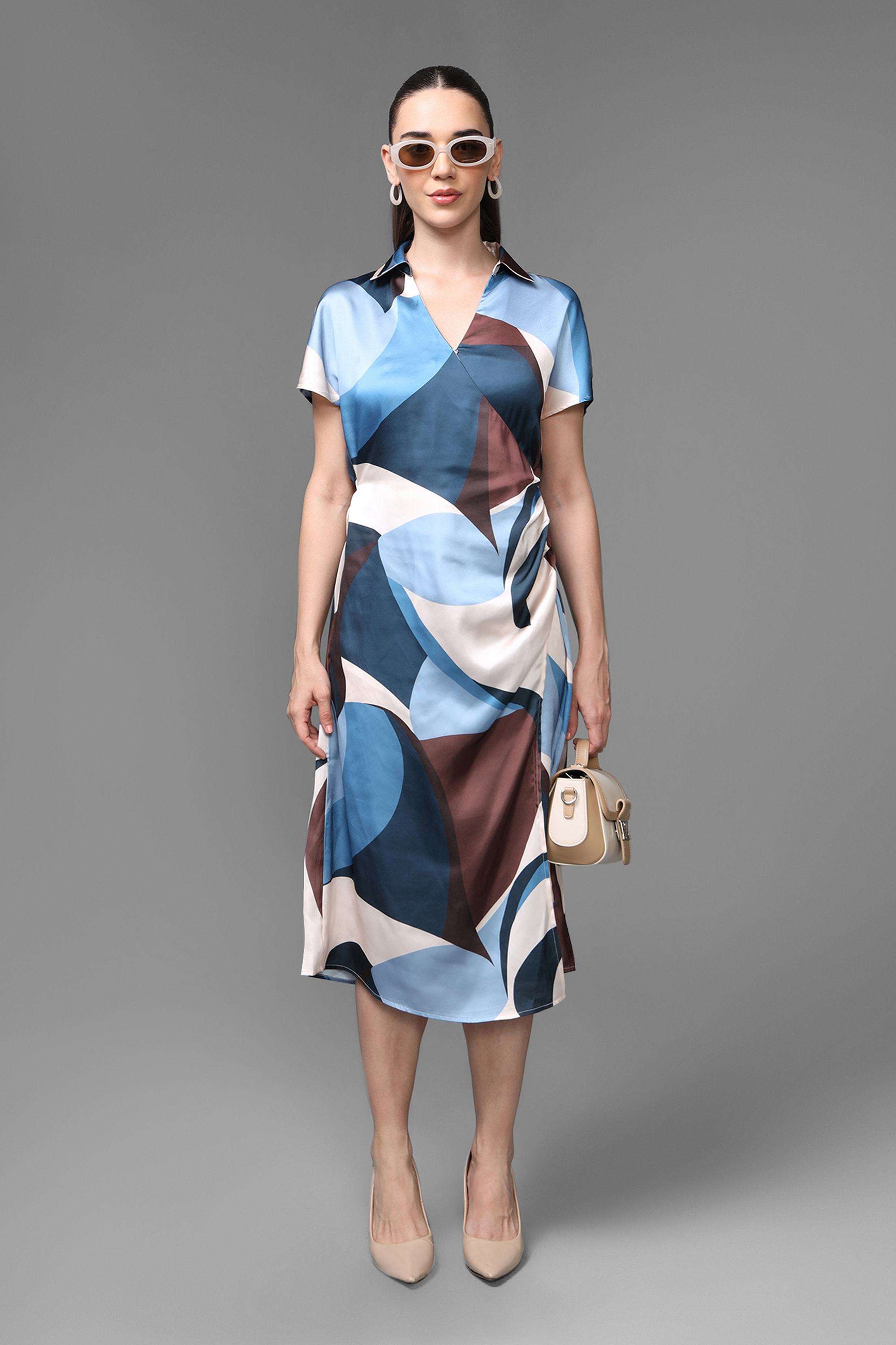 Abstract-Polyester-Women-s-Dress