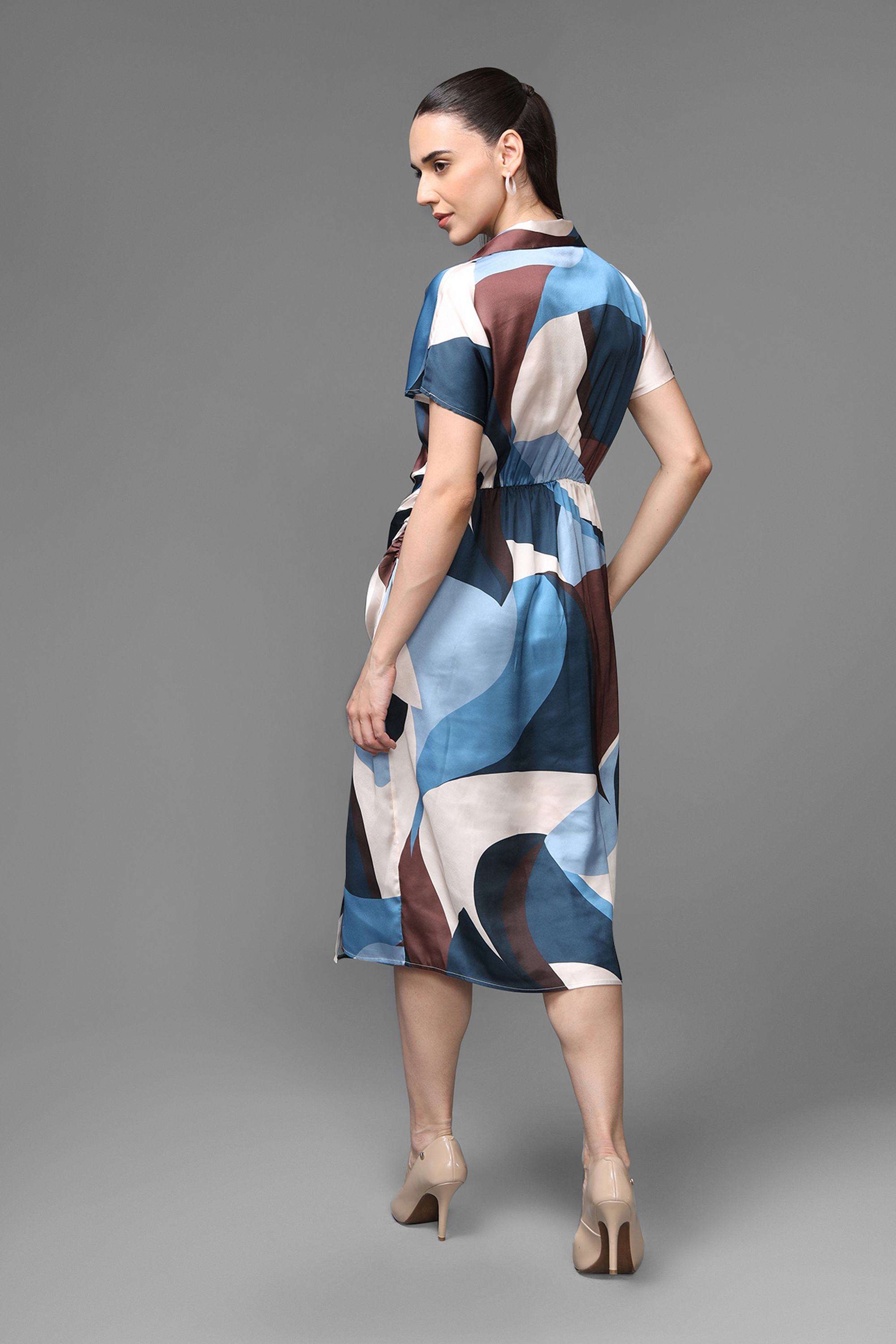 Abstract-Polyester-Women-s-Dress
