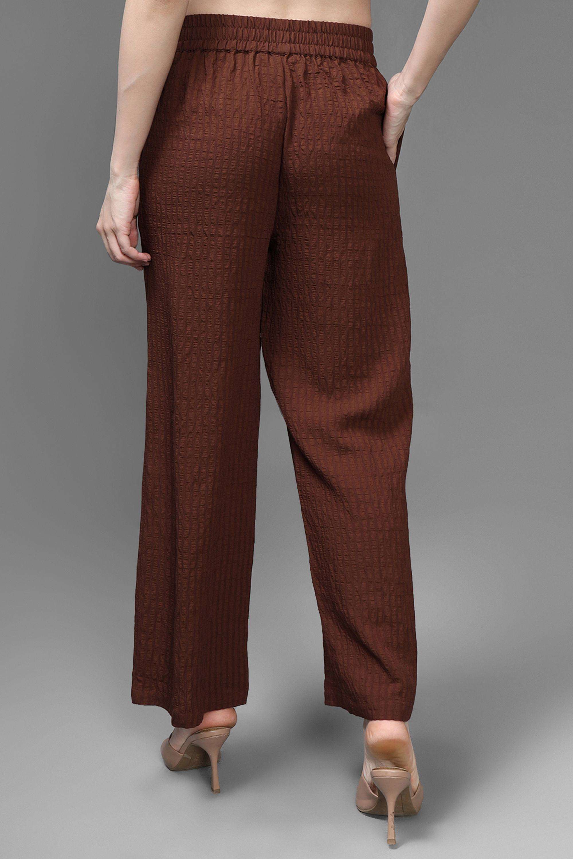 Solid-Relaxed-Fit-Viscose-Women-s-Evening-Pants