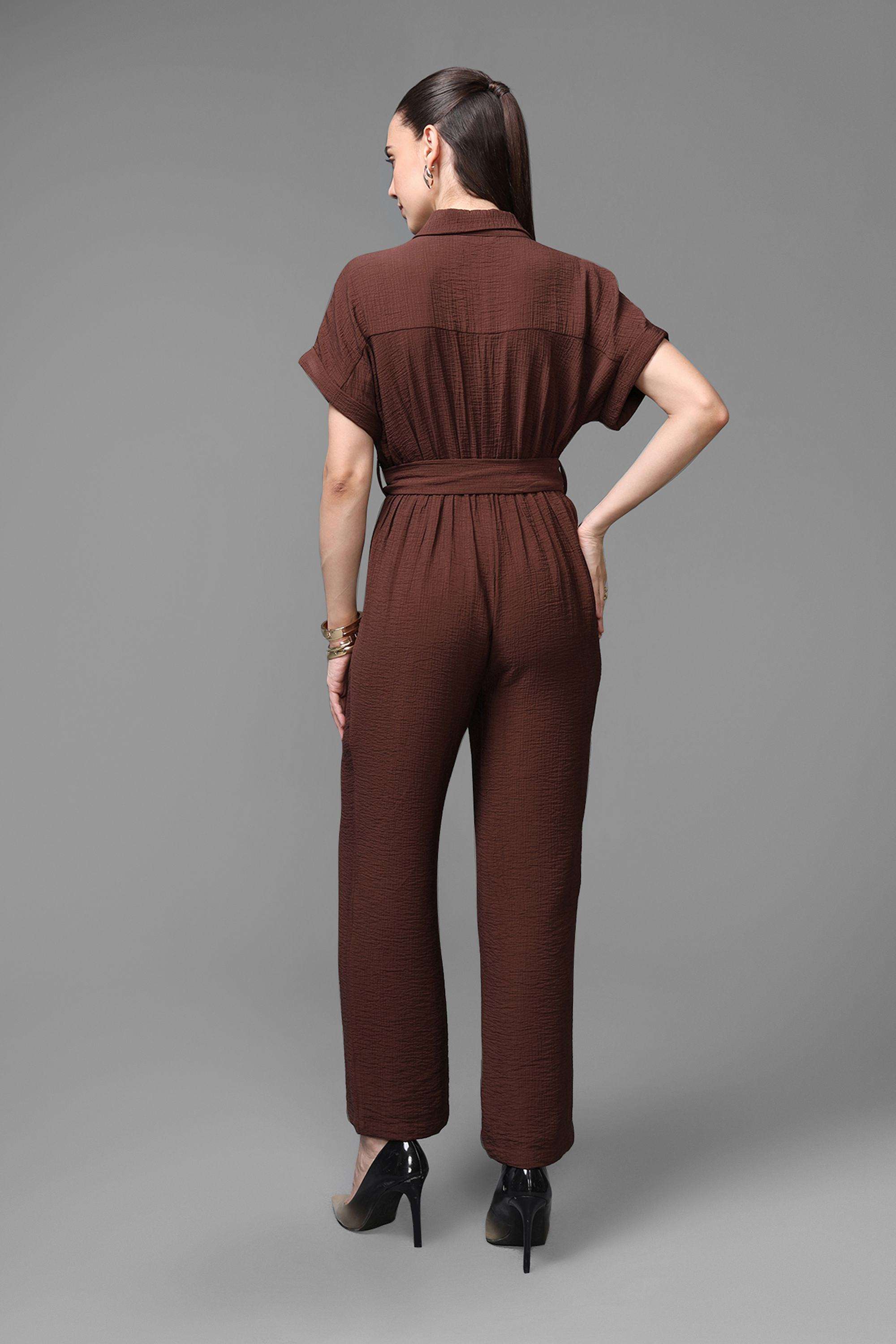 Solid-Full-Sleeves-Nylon-Women-s-Full-Length-Jumpsuit
