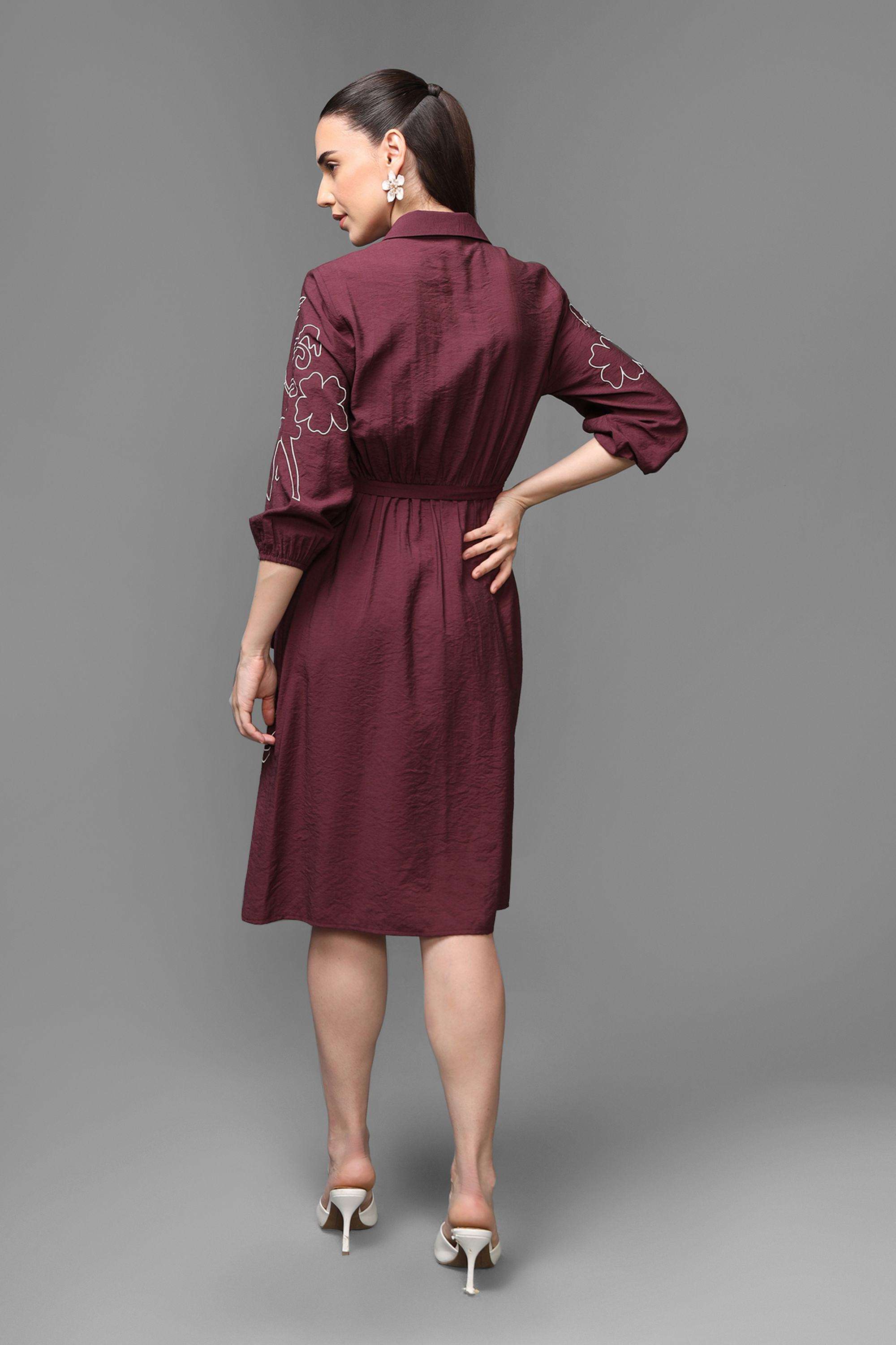Embroidered-Viscose-Women-s-Dress
